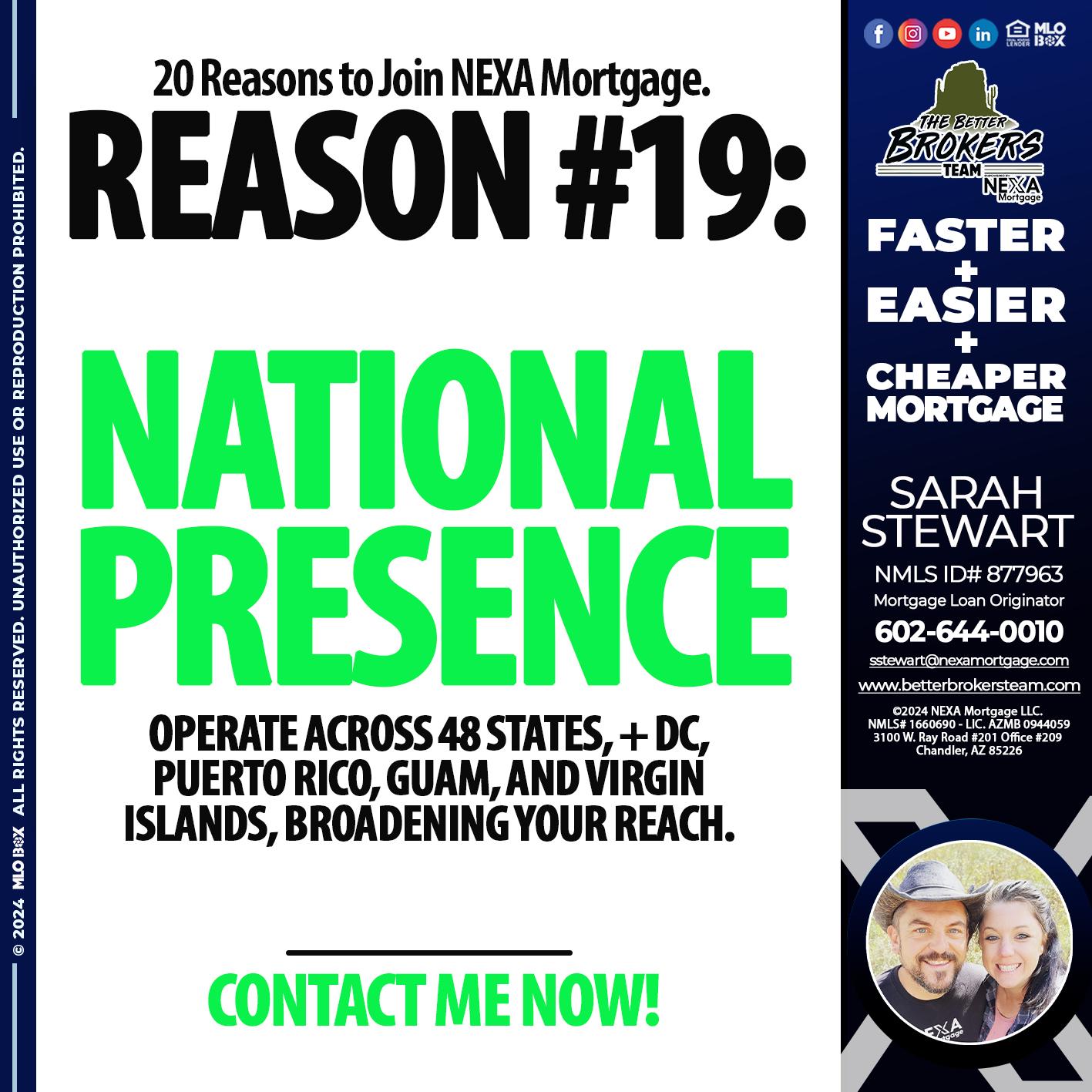 REASON 19 - Sarah Stewart -Mortgage Loan Originator