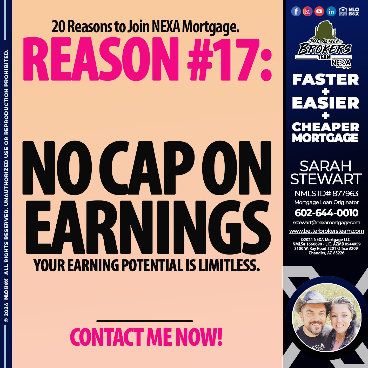 REASON 17 - Sarah Stewart -Mortgage Loan Originator