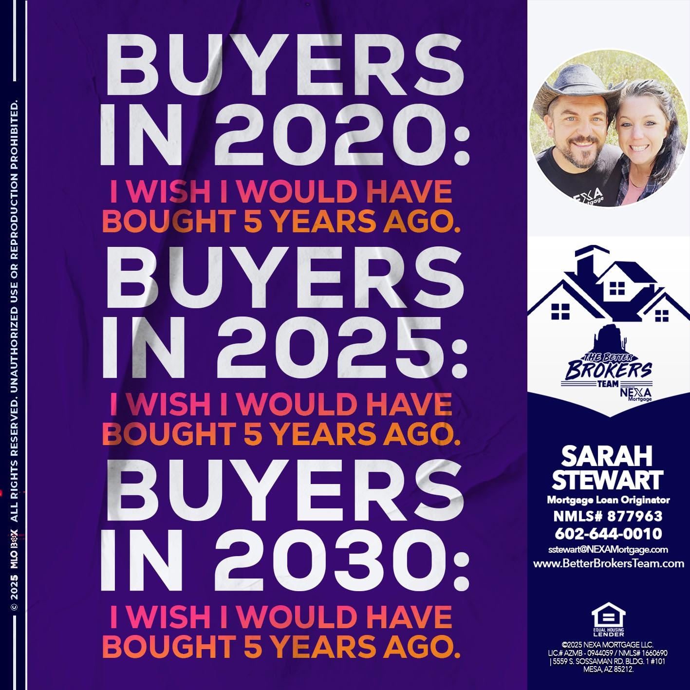 BUYERS IN 2020 - Sarah Stewart -Mortgage Loan Originator