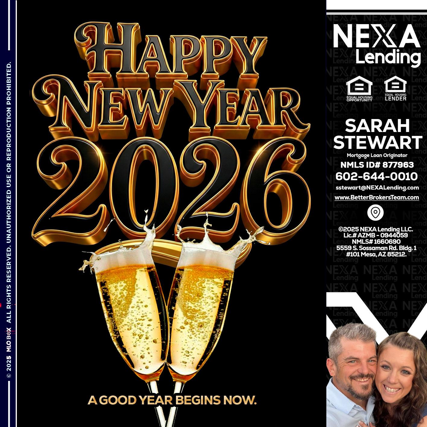 happy new year 2026 - Sarah Stewart -Mortgage Loan Originator