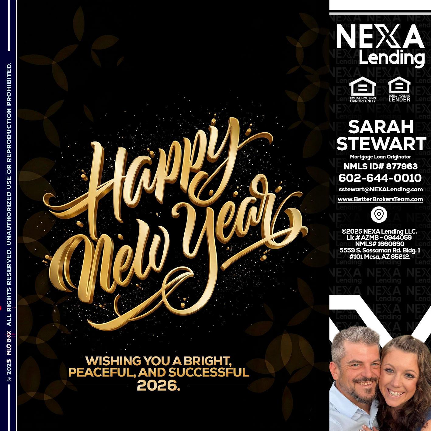 HAPPY NEW YEAR - Sarah Stewart -Mortgage Loan Originator
