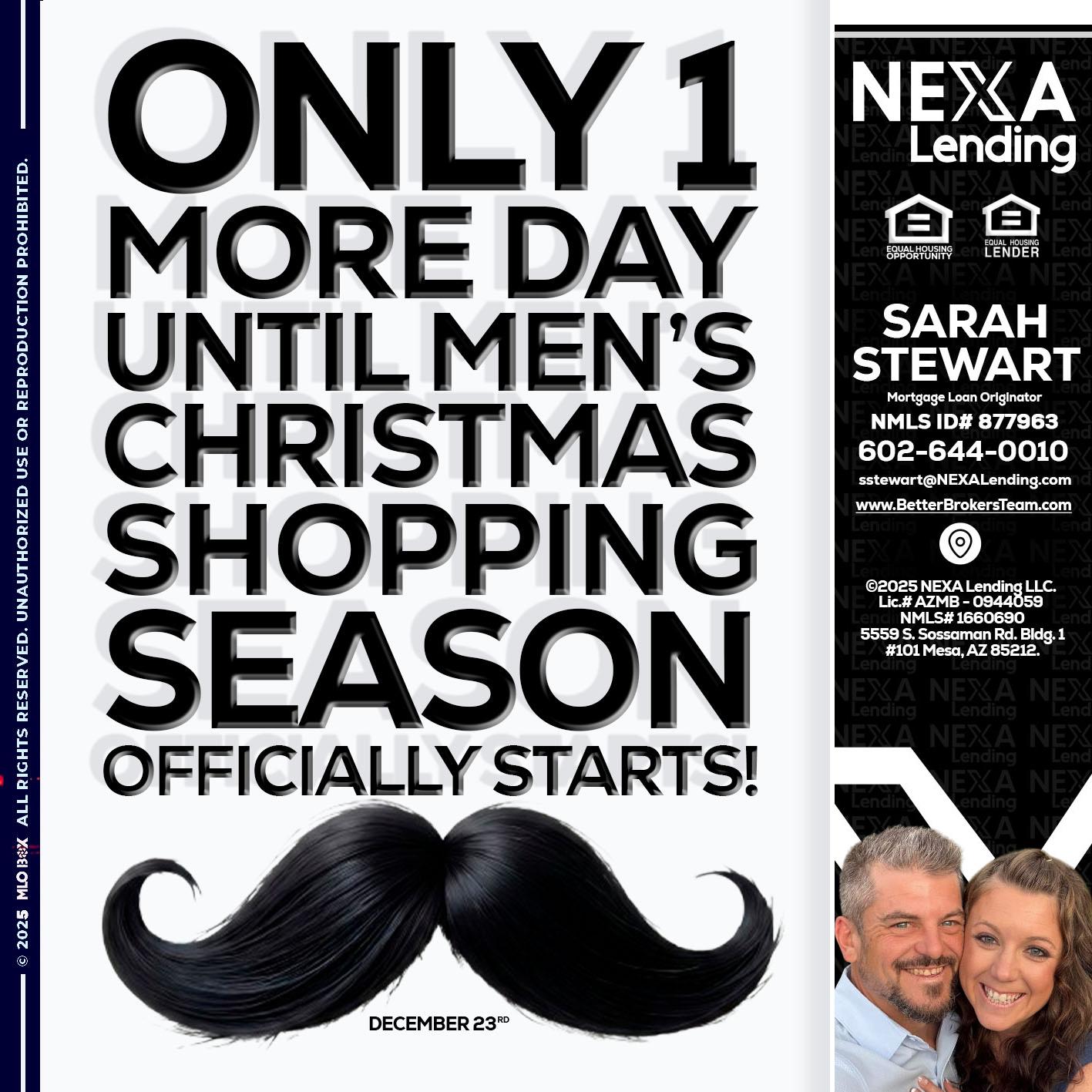 ONLY 1 DAY - Sarah Stewart -Mortgage Loan Originator