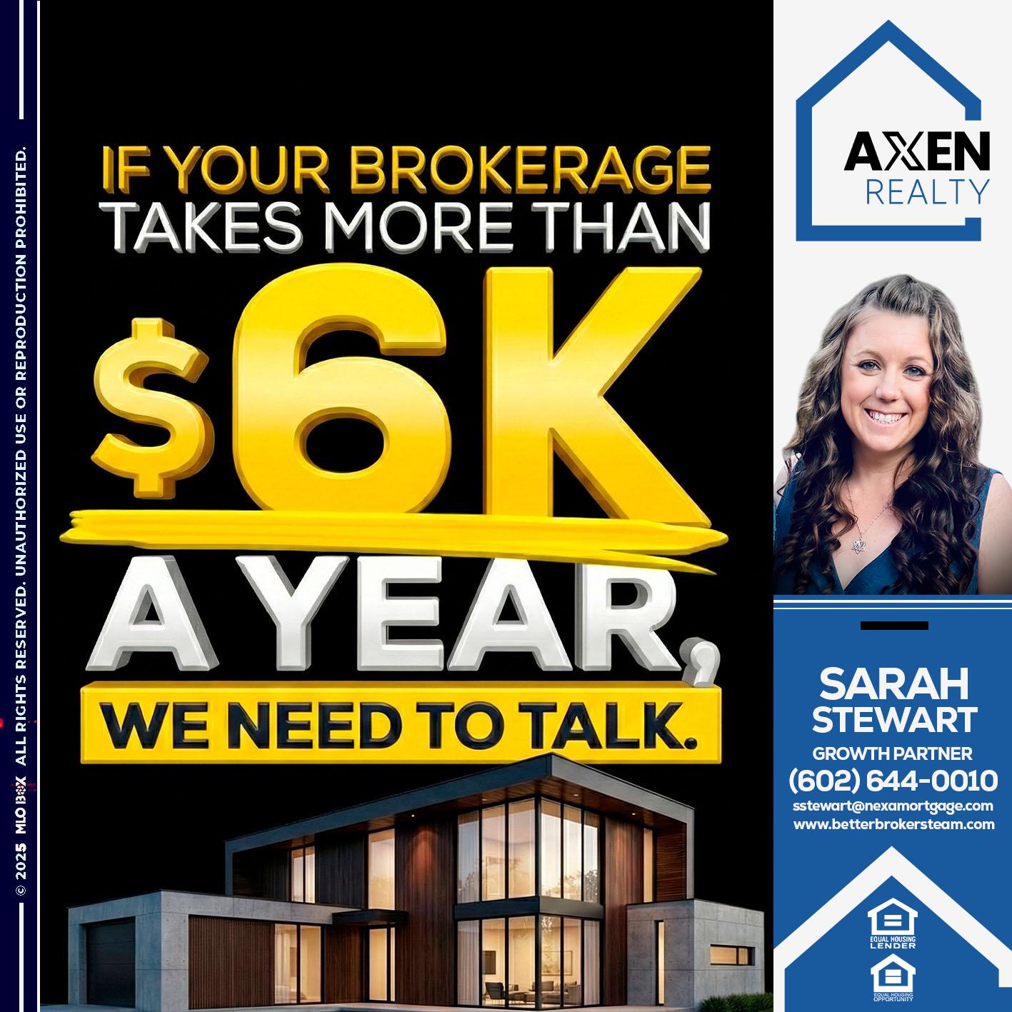 6K A YEAR - Sarah Stewart -Mortgage Loan Originator