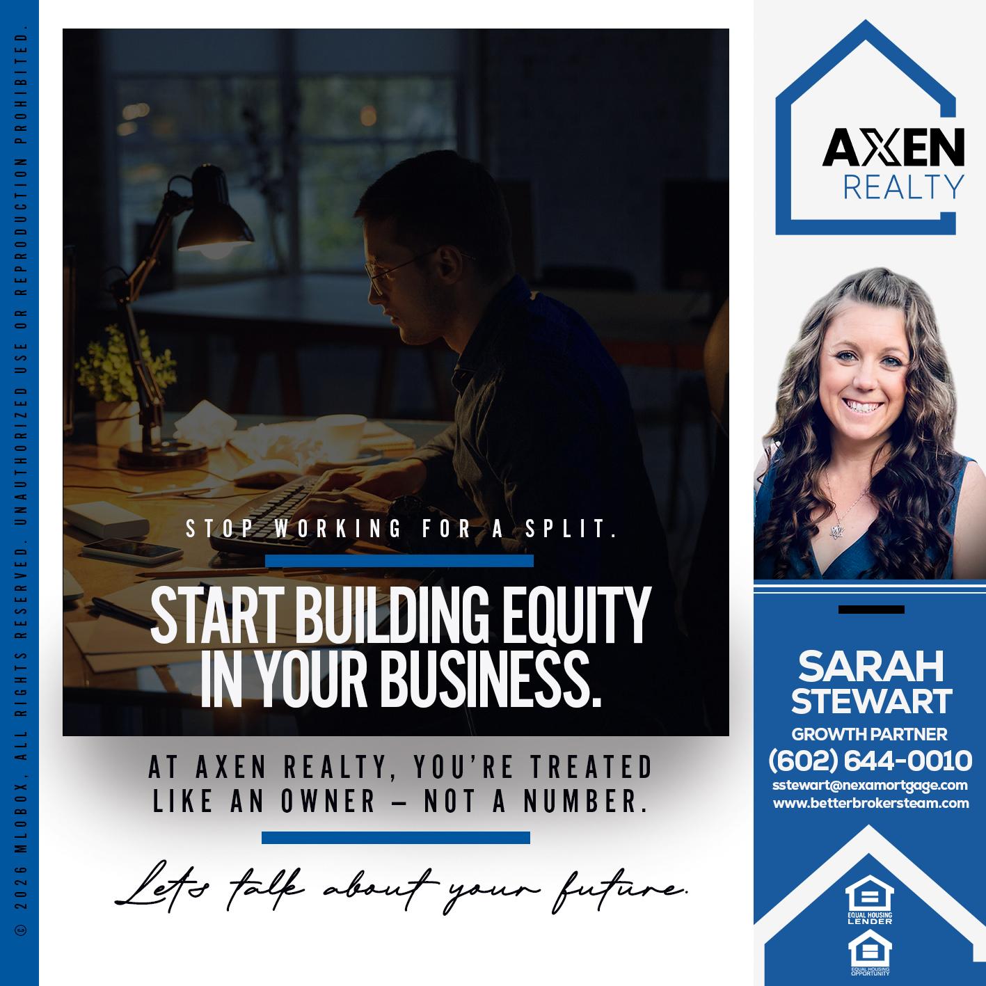 STOP WORKING FOR - Sarah Stewart -Mortgage Loan Originator