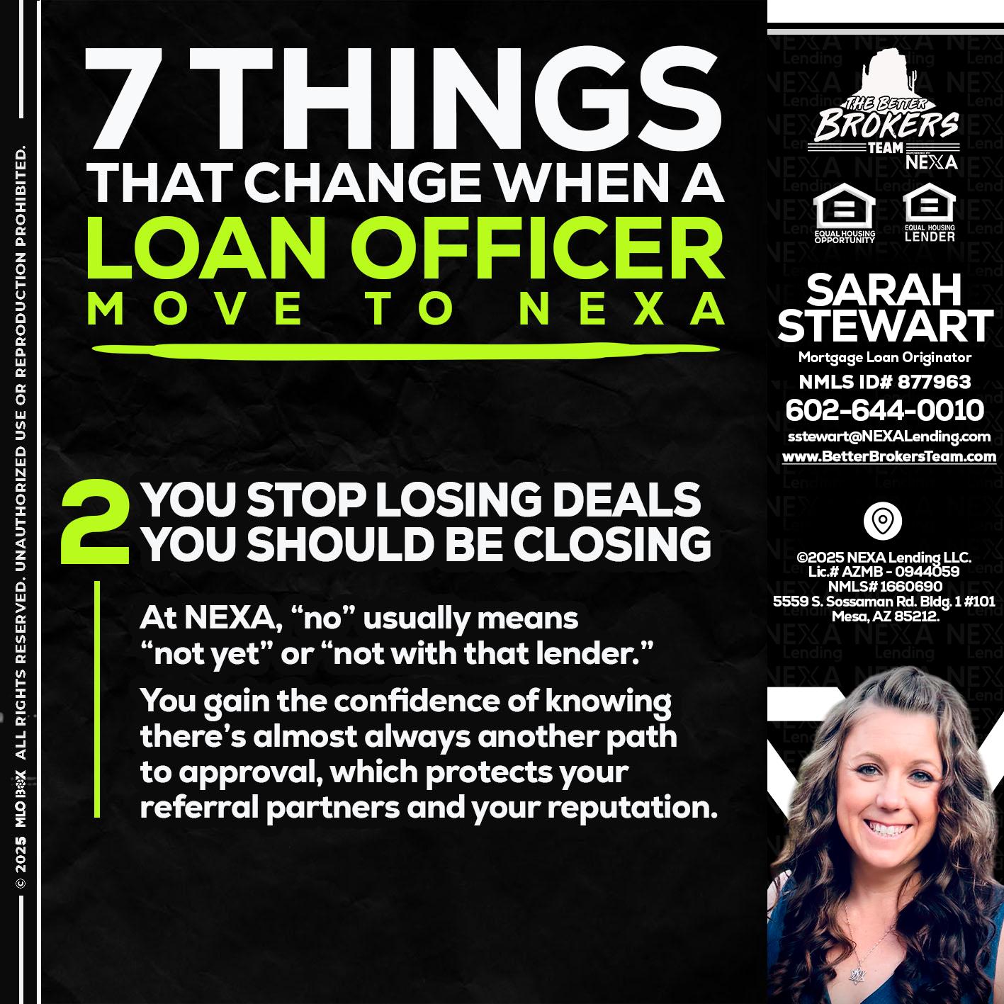 7 THINGS (2) - Sarah Stewart -Mortgage Loan Originator