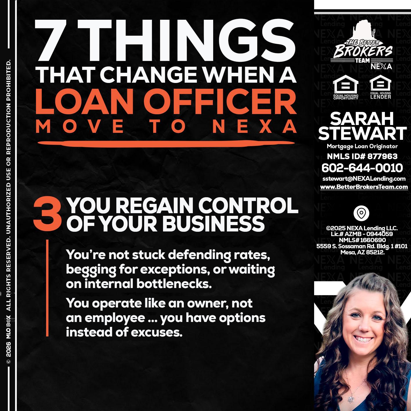 7 things (3) - Sarah Stewart -Mortgage Loan Originator