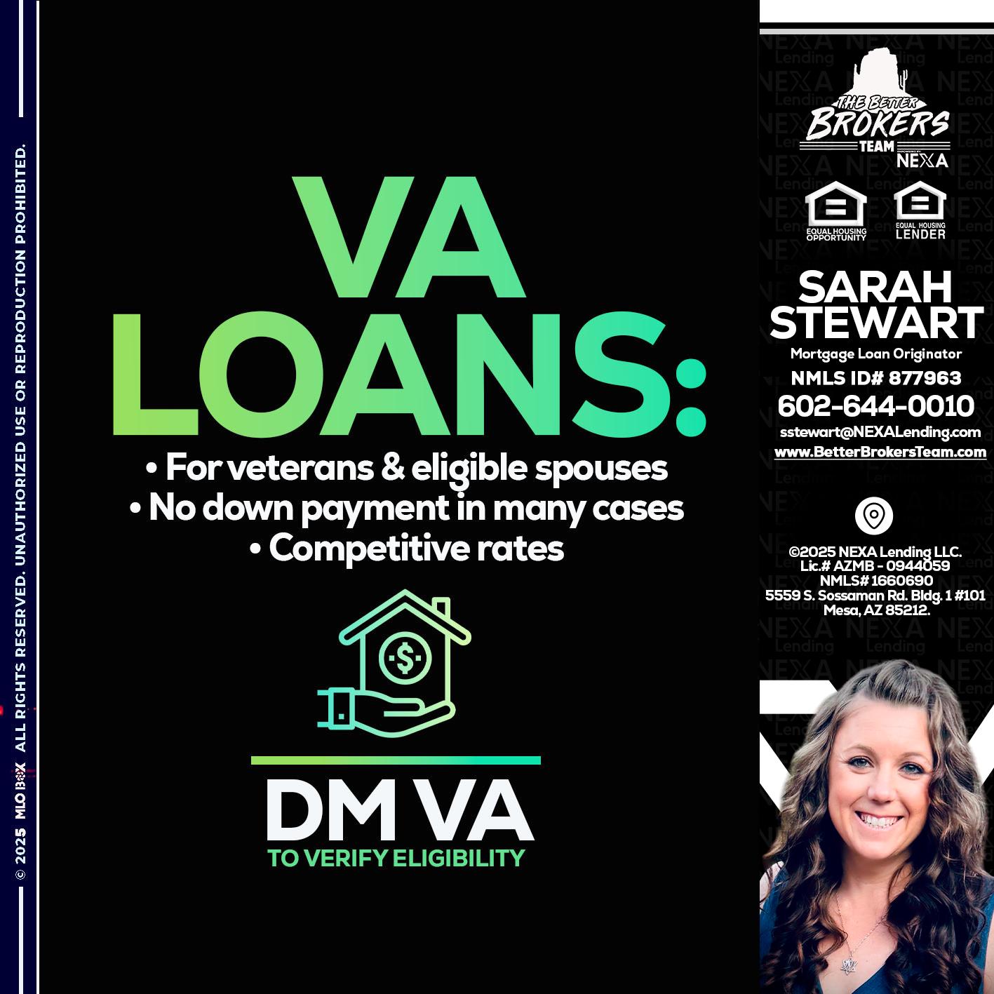 VA LOANS - Sarah Stewart -Mortgage Loan Originator