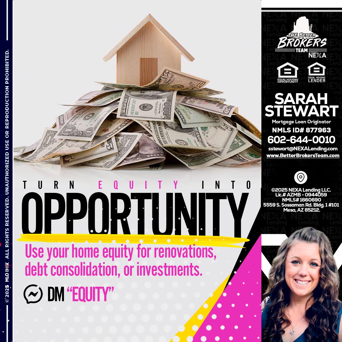 opportunity - Sarah Stewart -Mortgage Loan Originator