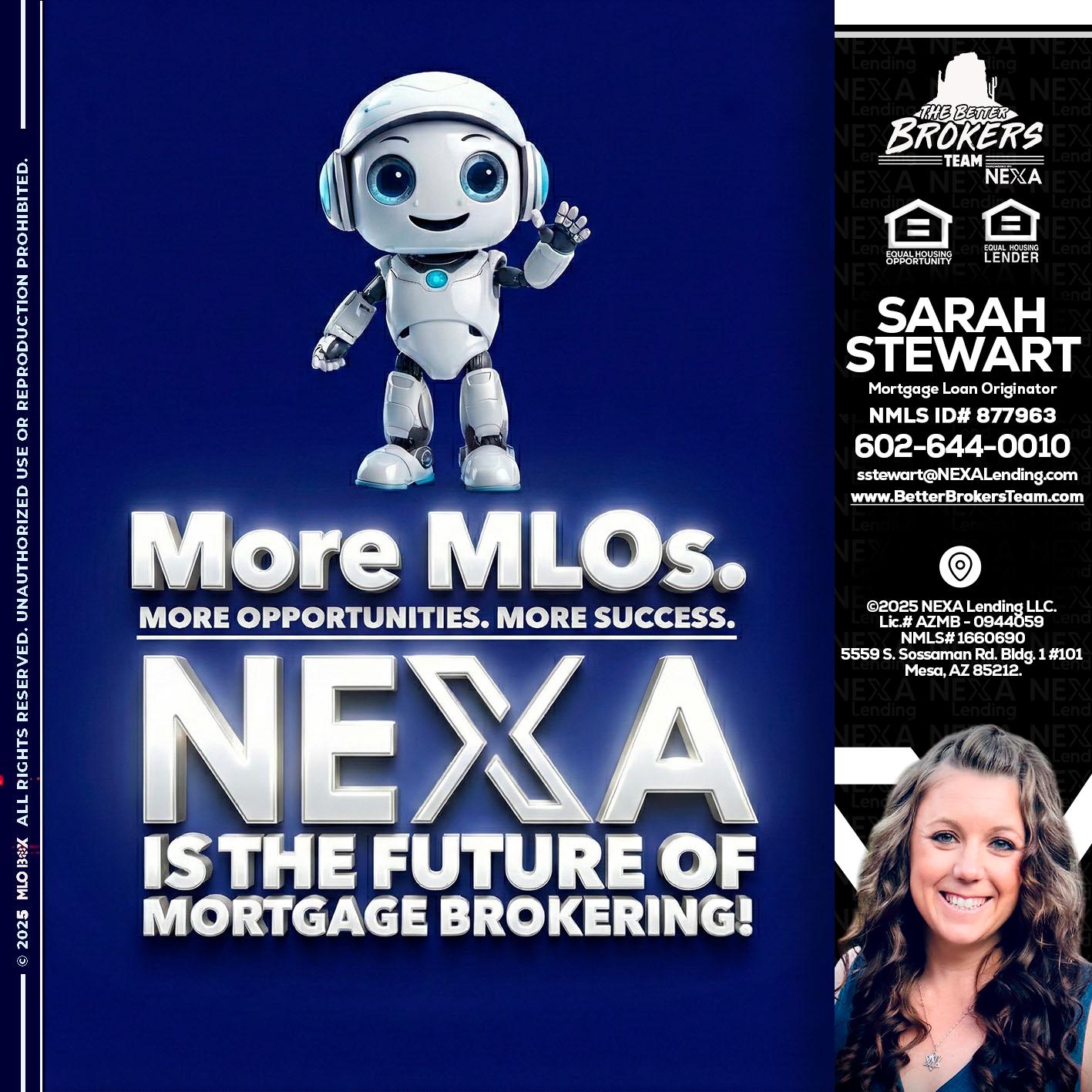 MORE MLOs - Sarah Stewart -Mortgage Loan Originator