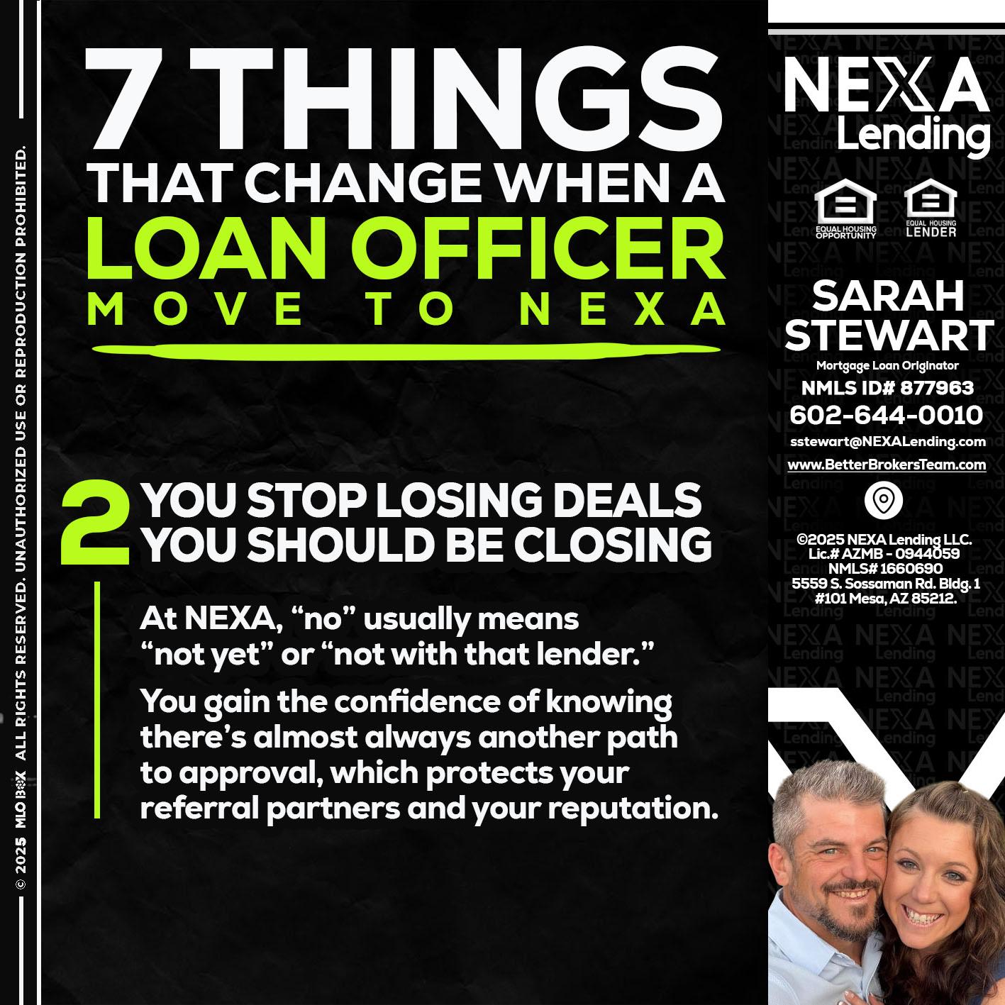7 THINGS (2) - Sarah Stewart -Mortgage Loan Originator