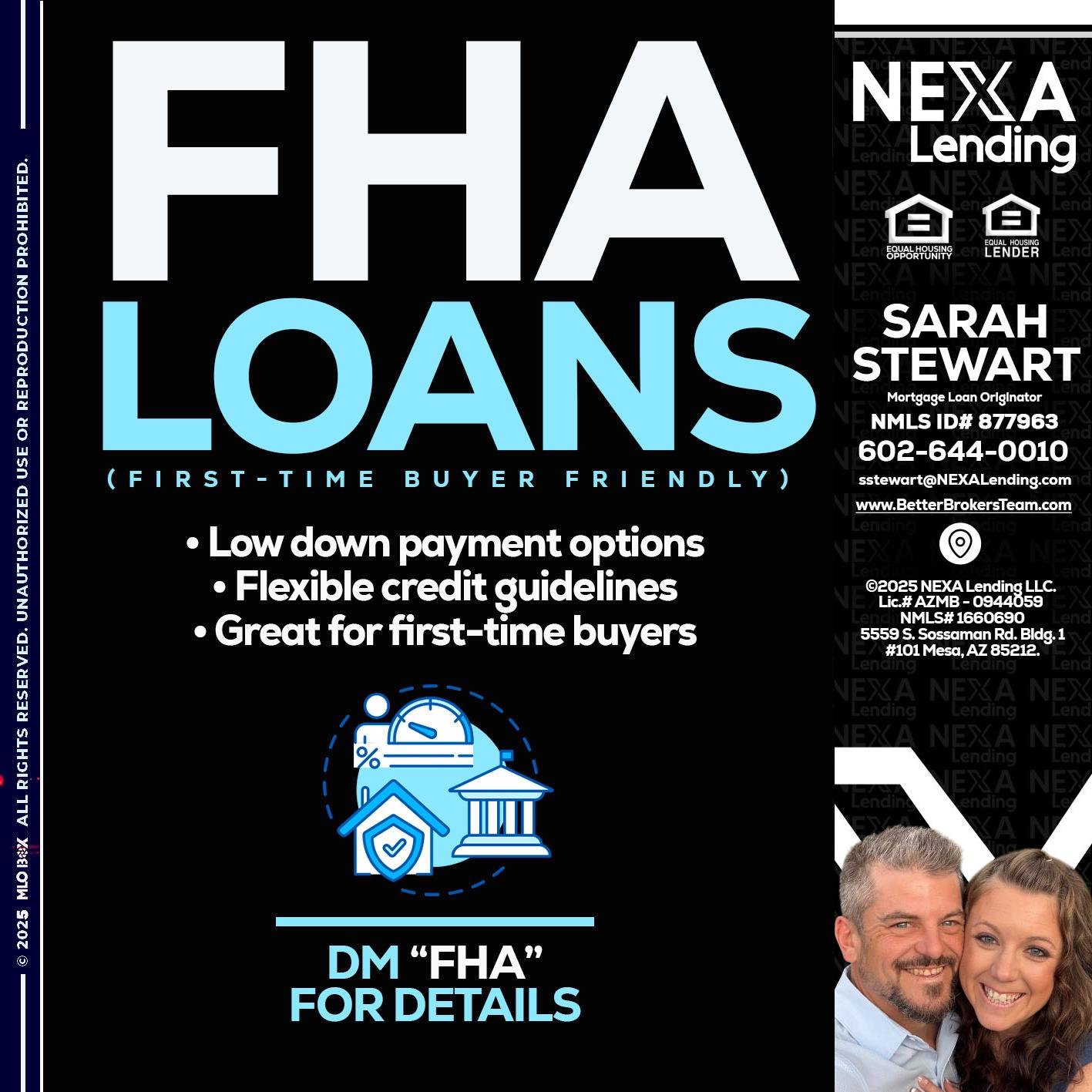 FHA LOANS - Sarah Stewart -Mortgage Loan Originator