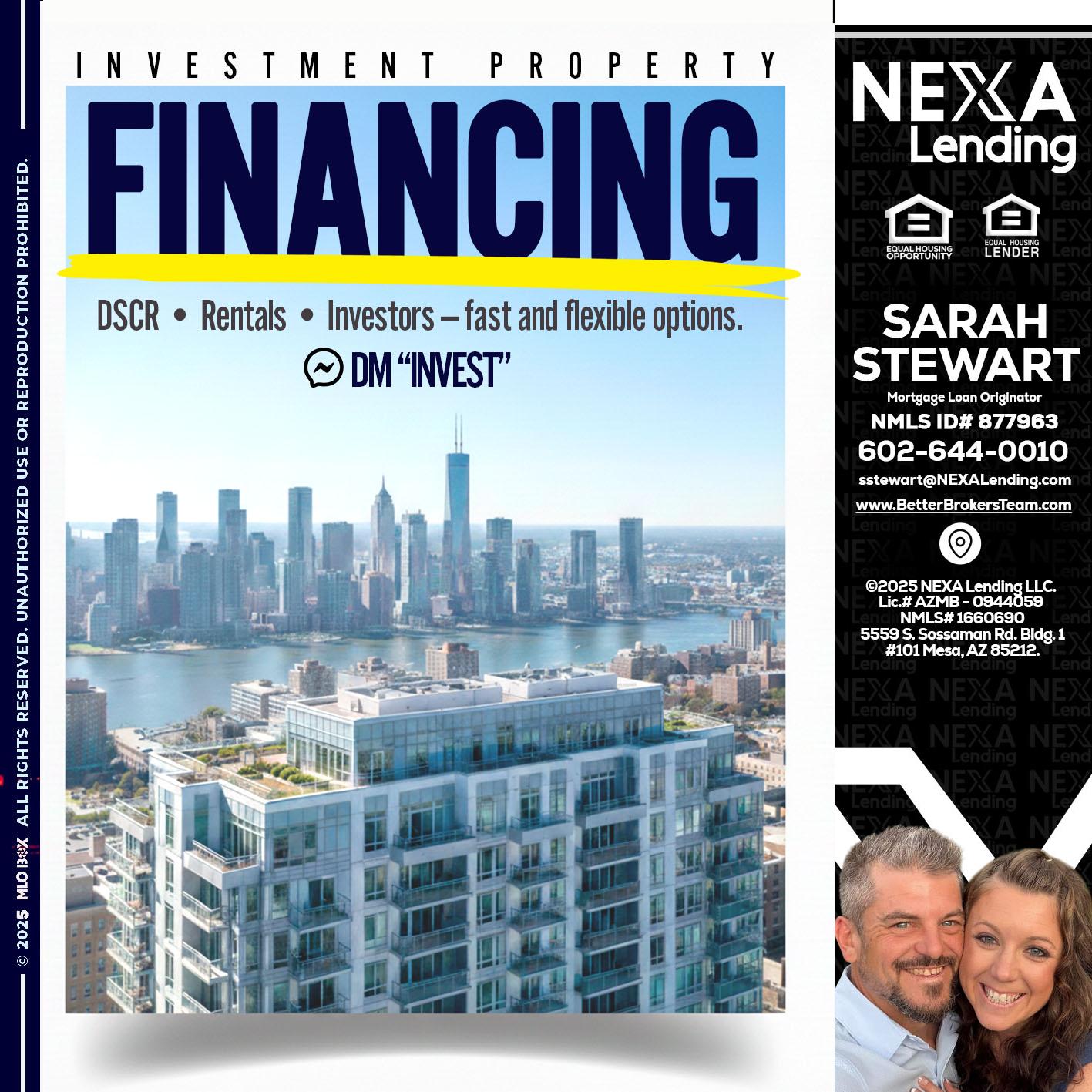 FINANCING - Sarah Stewart -Mortgage Loan Originator