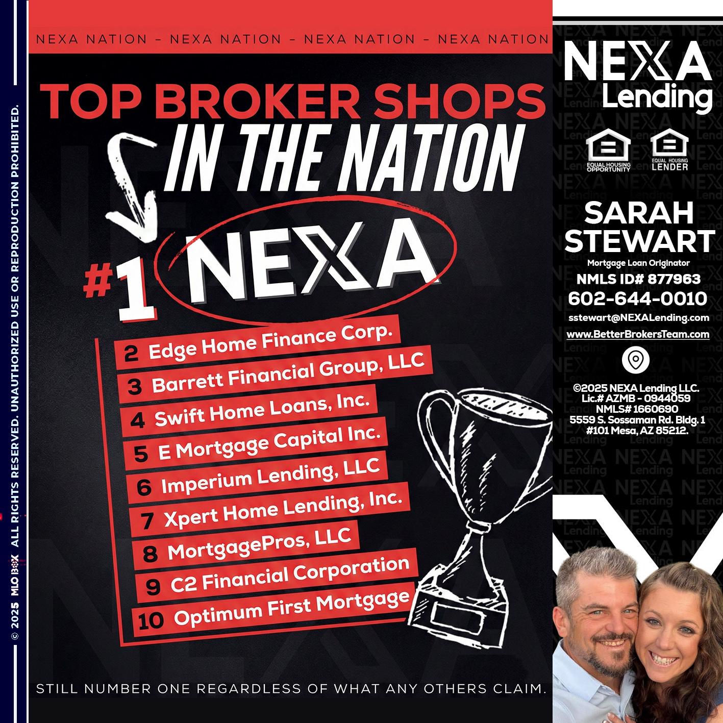 top broker - Sarah Stewart -Mortgage Loan Originator