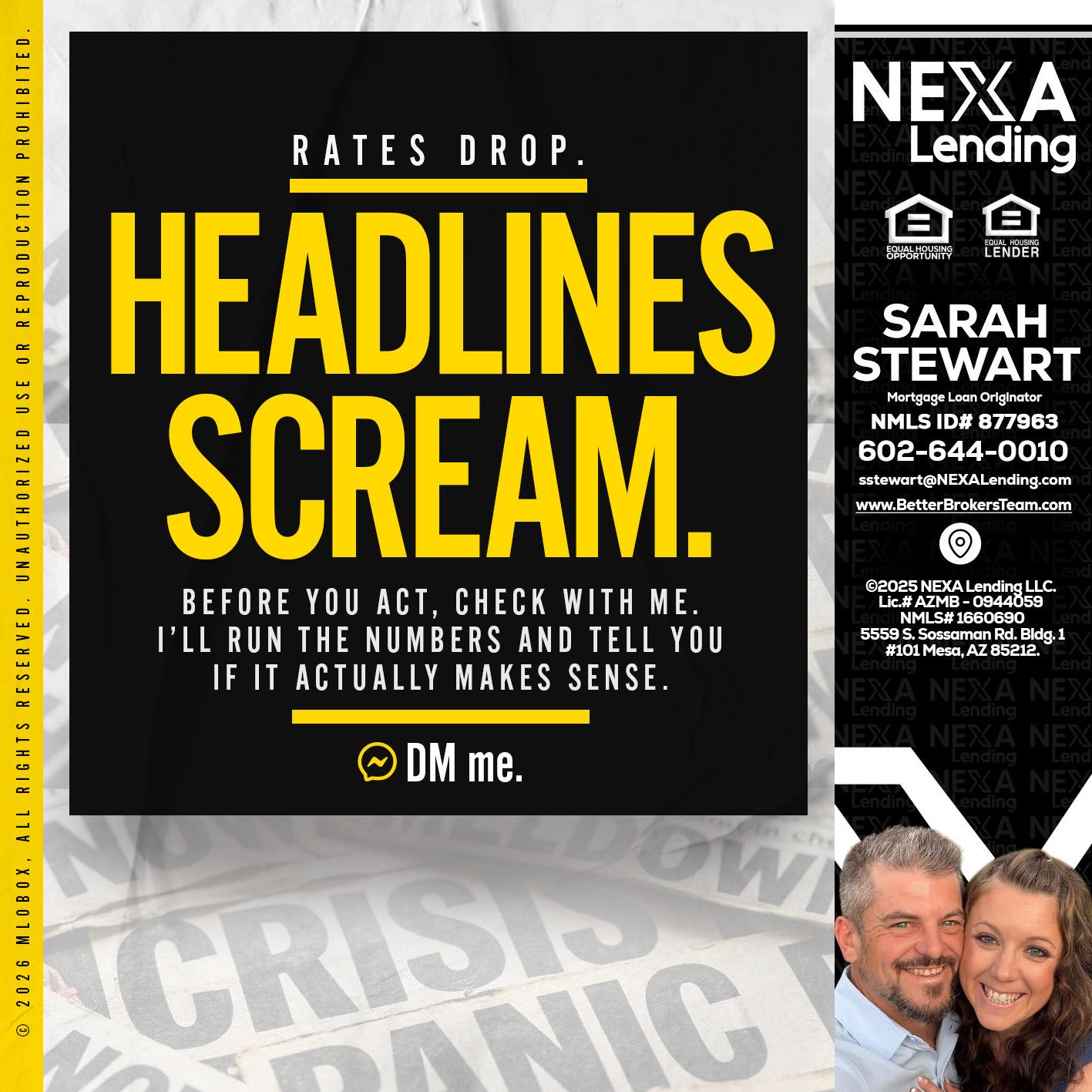 HEADLINES SCREAM - Sarah Stewart -Mortgage Loan Originator