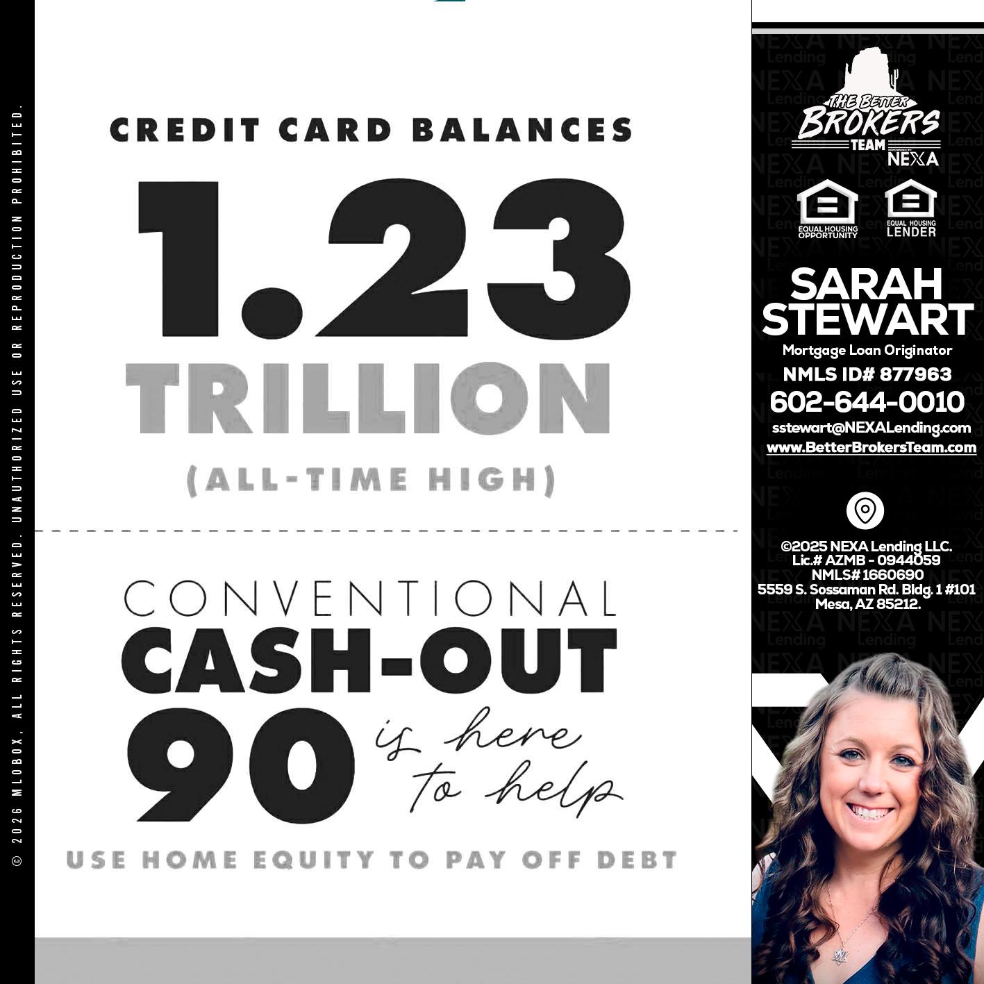 CREDIT CARD BALANCE - Sarah Stewart -Mortgage Loan Originator