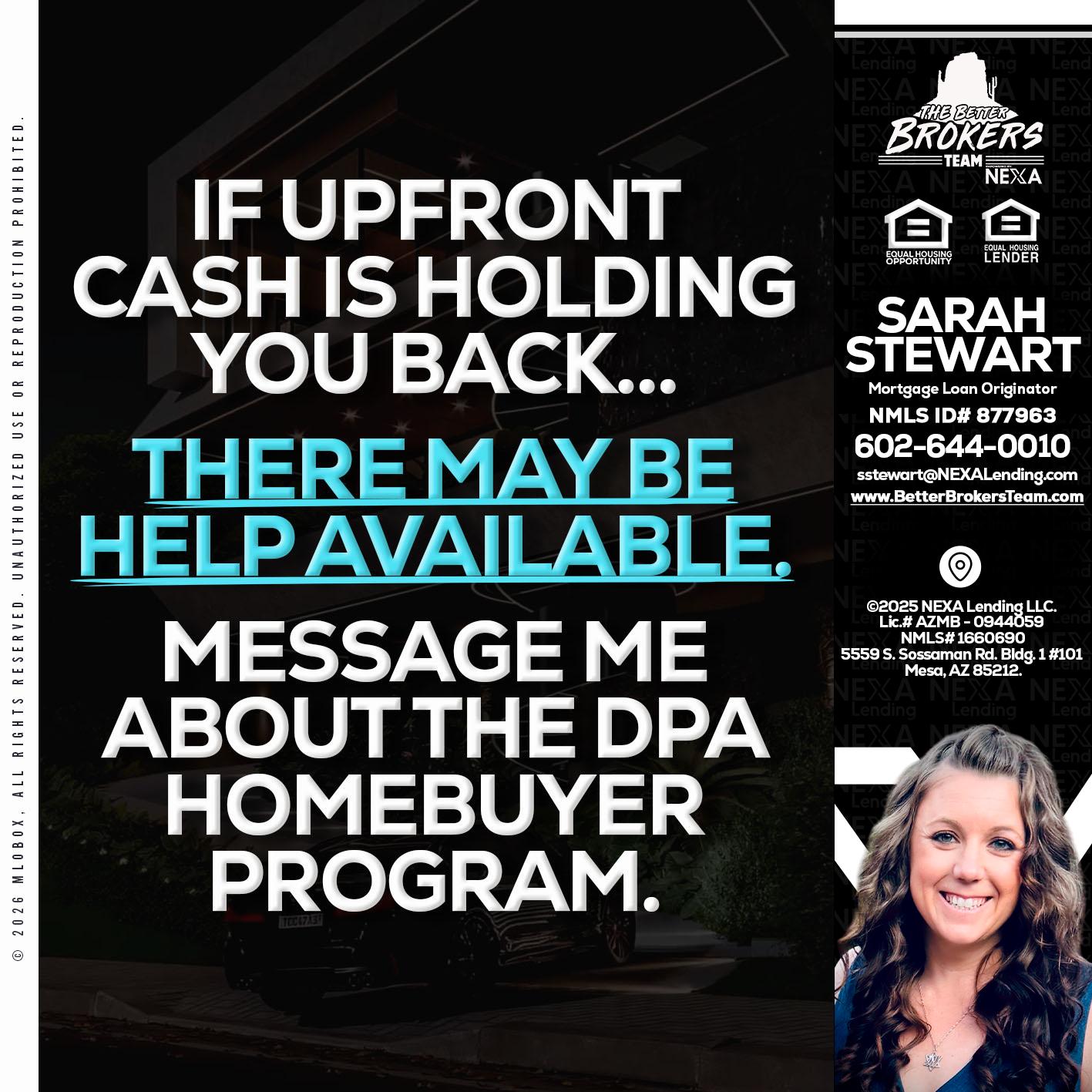 IF UPFRONT - Sarah Stewart -Mortgage Loan Originator