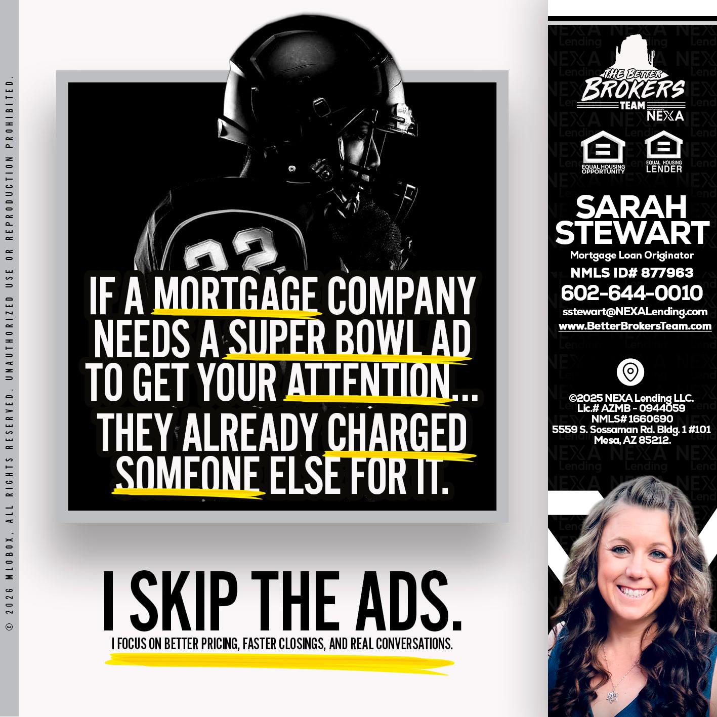 if a mortgage ad - Sarah Stewart -Mortgage Loan Originator