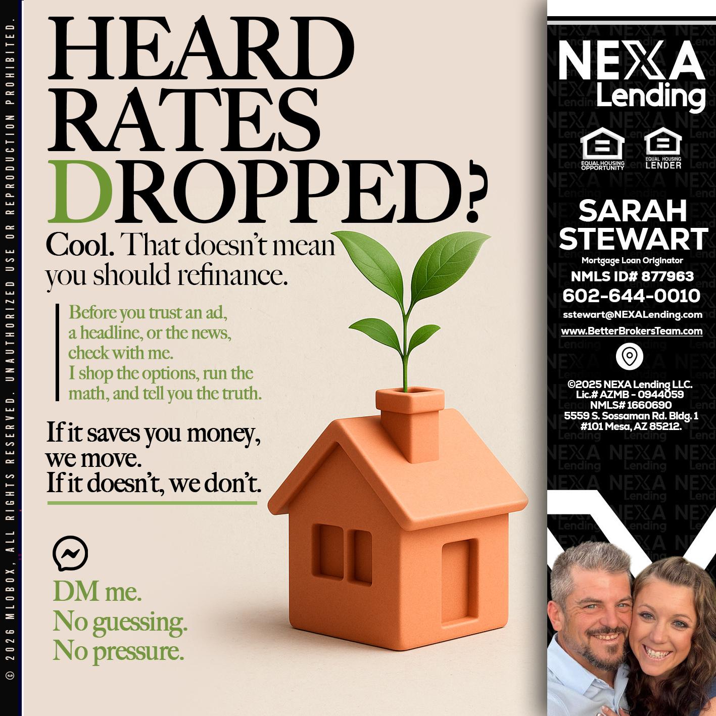 HEARD RATES - Sarah Stewart -Mortgage Loan Originator