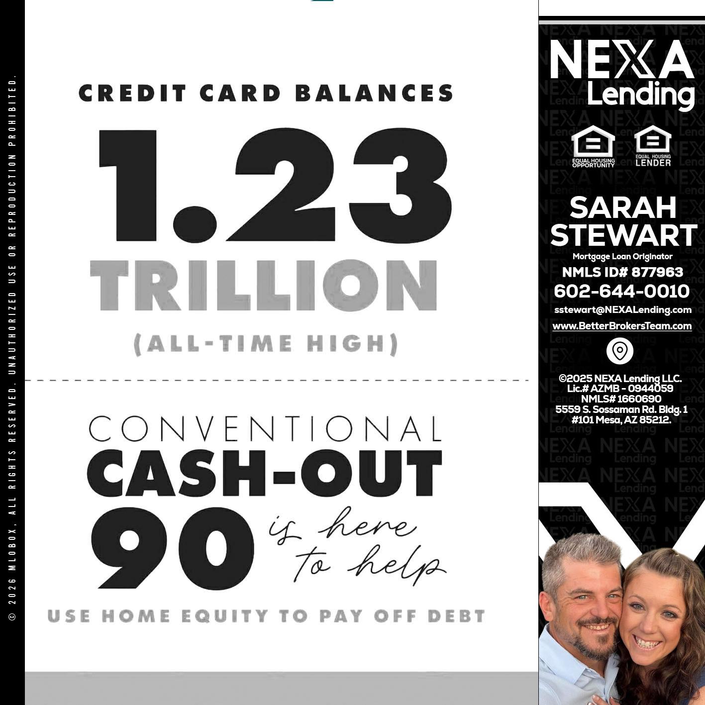 CREDIT CARD BALANCE - Sarah Stewart -Mortgage Loan Originator