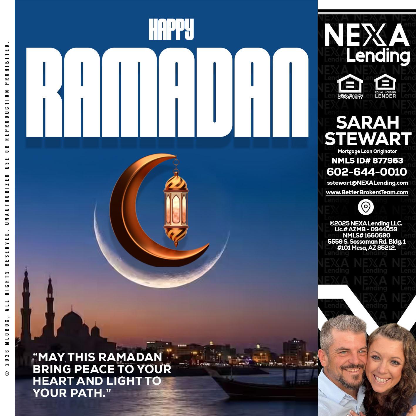 RAMADAN - Sarah Stewart -Mortgage Loan Originator