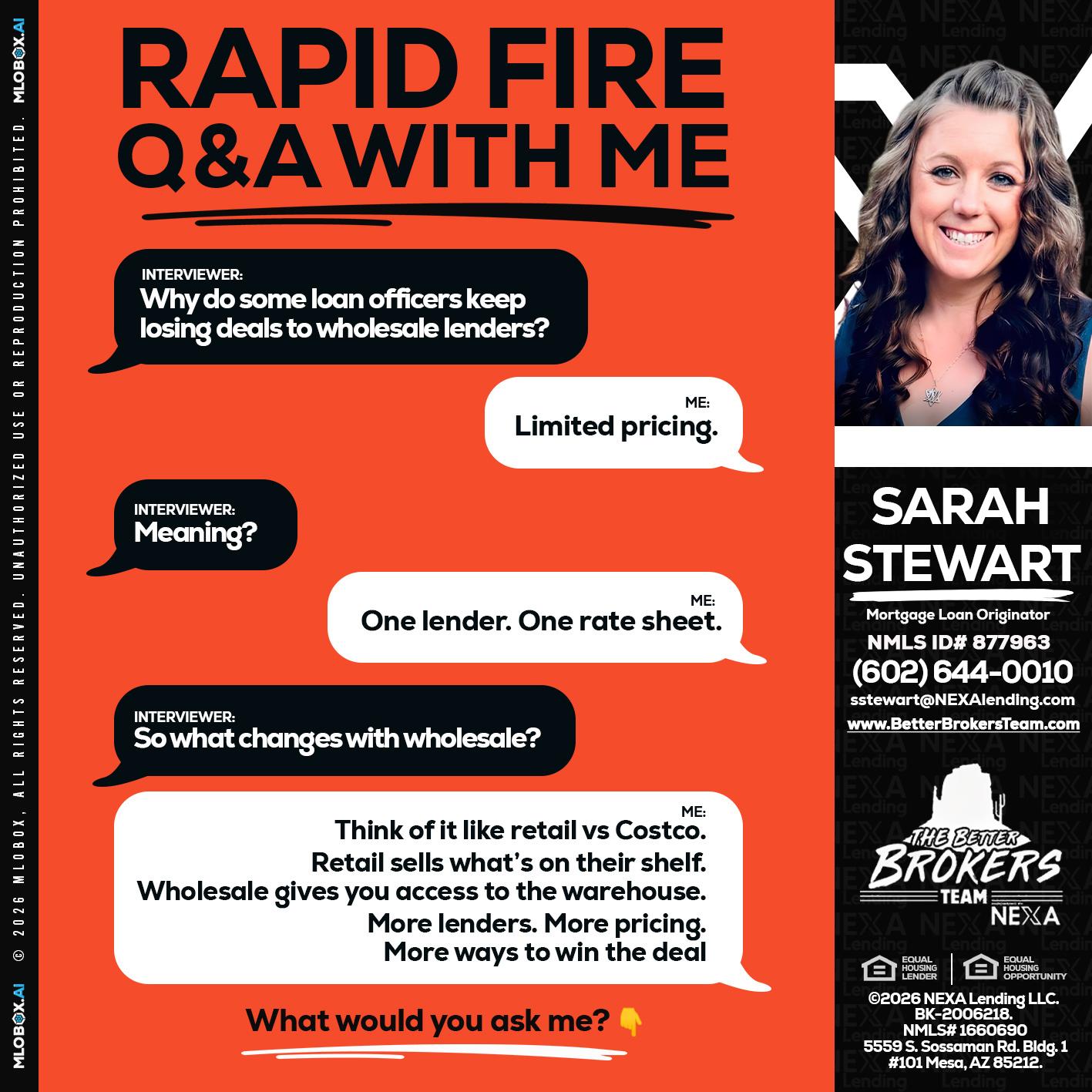 Q&A - Sarah Stewart -Mortgage Loan Originator