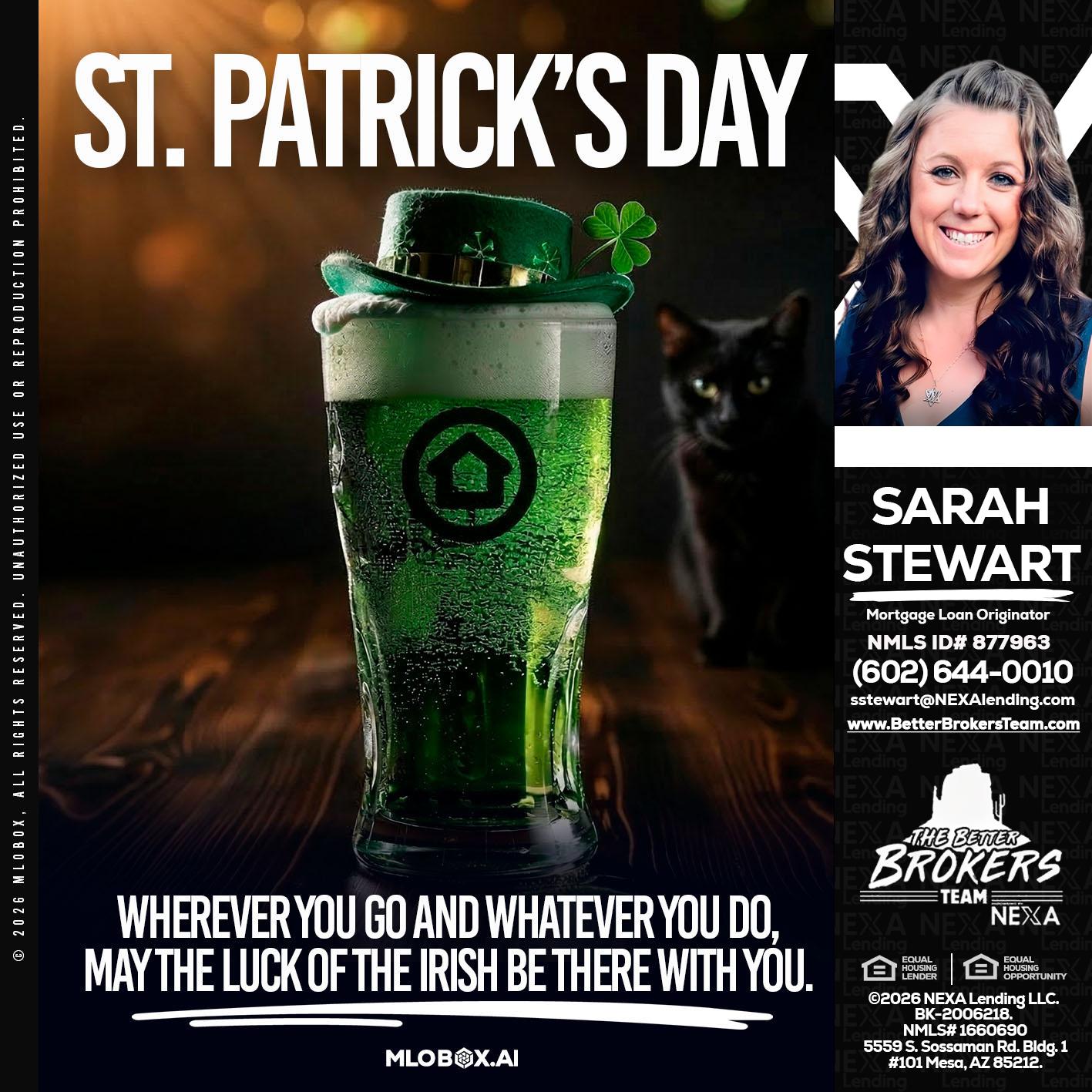 st. Patricks day - Sarah Stewart -Mortgage Loan Originator