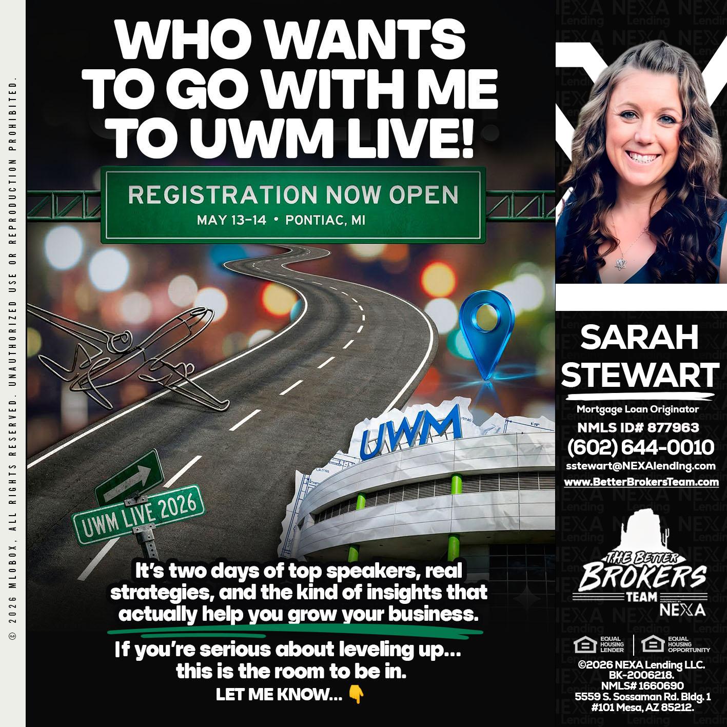 WHO WANTS - Sarah Stewart -Mortgage Loan Originator