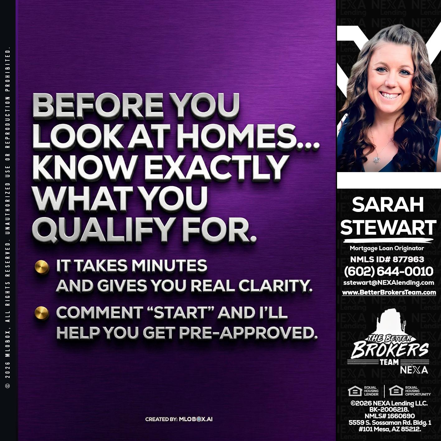 BEFORE YOU - Sarah Stewart -Mortgage Loan Originator