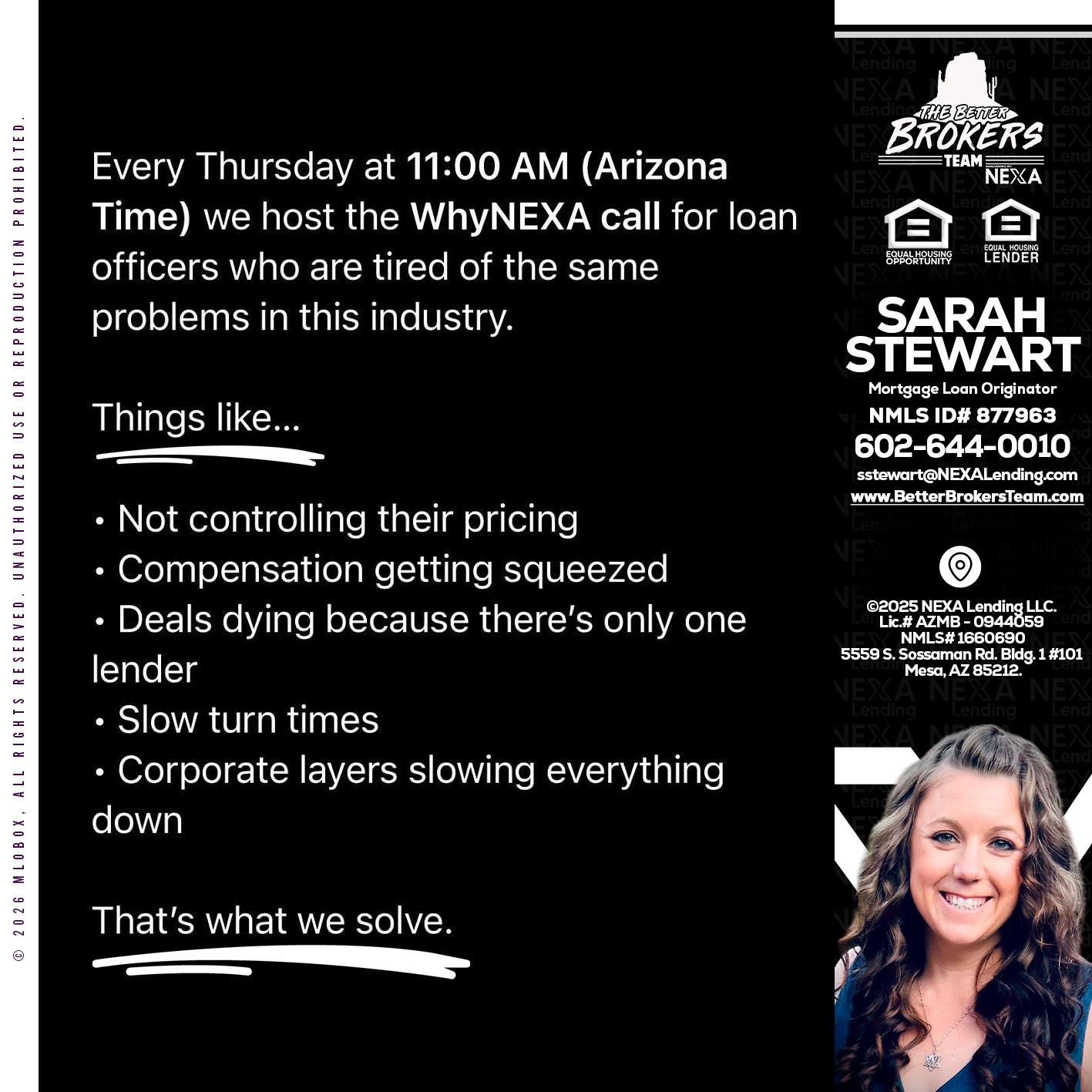 WHY NEXA - Sarah Stewart -Mortgage Loan Originator