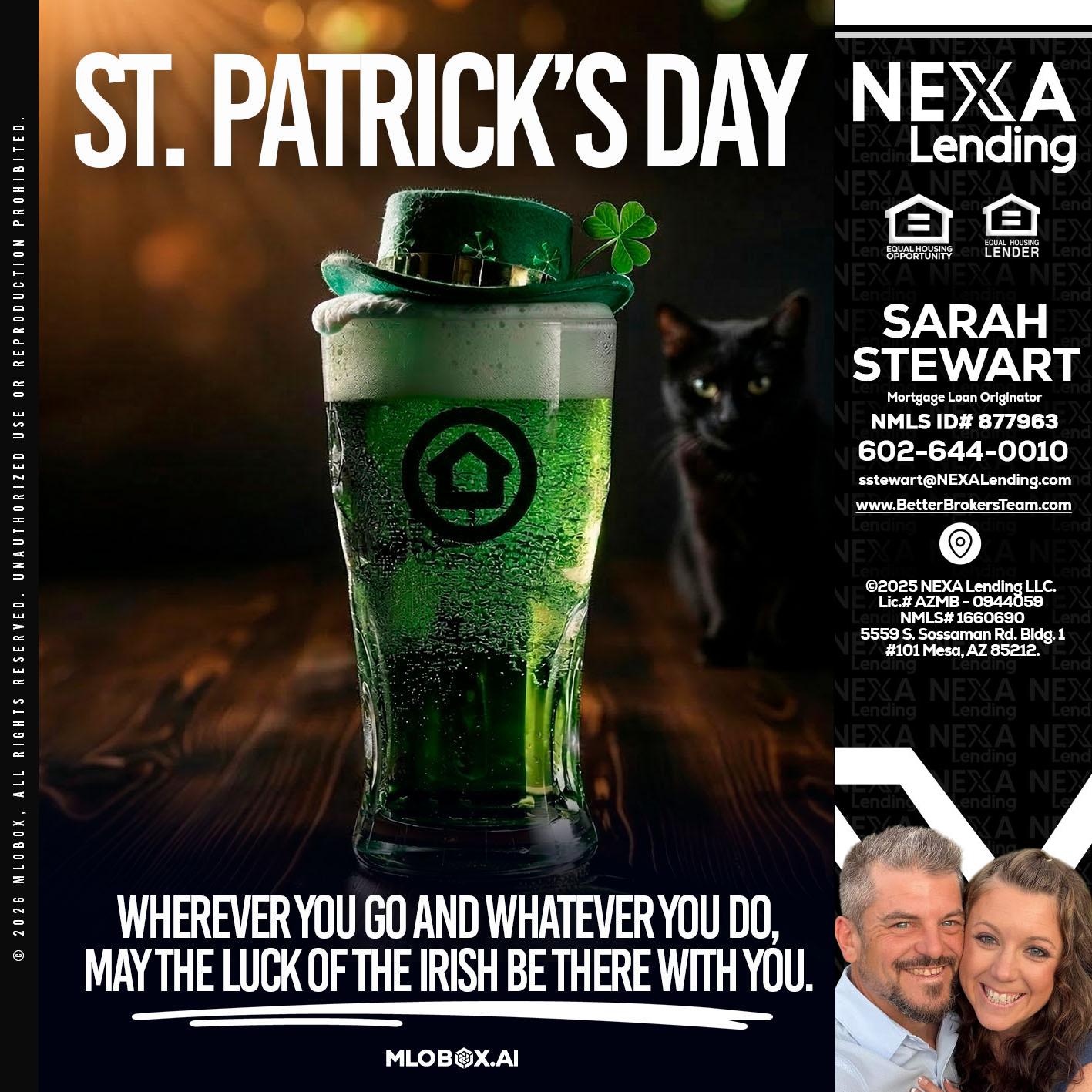 st. Patricks day - Sarah Stewart -Mortgage Loan Originator