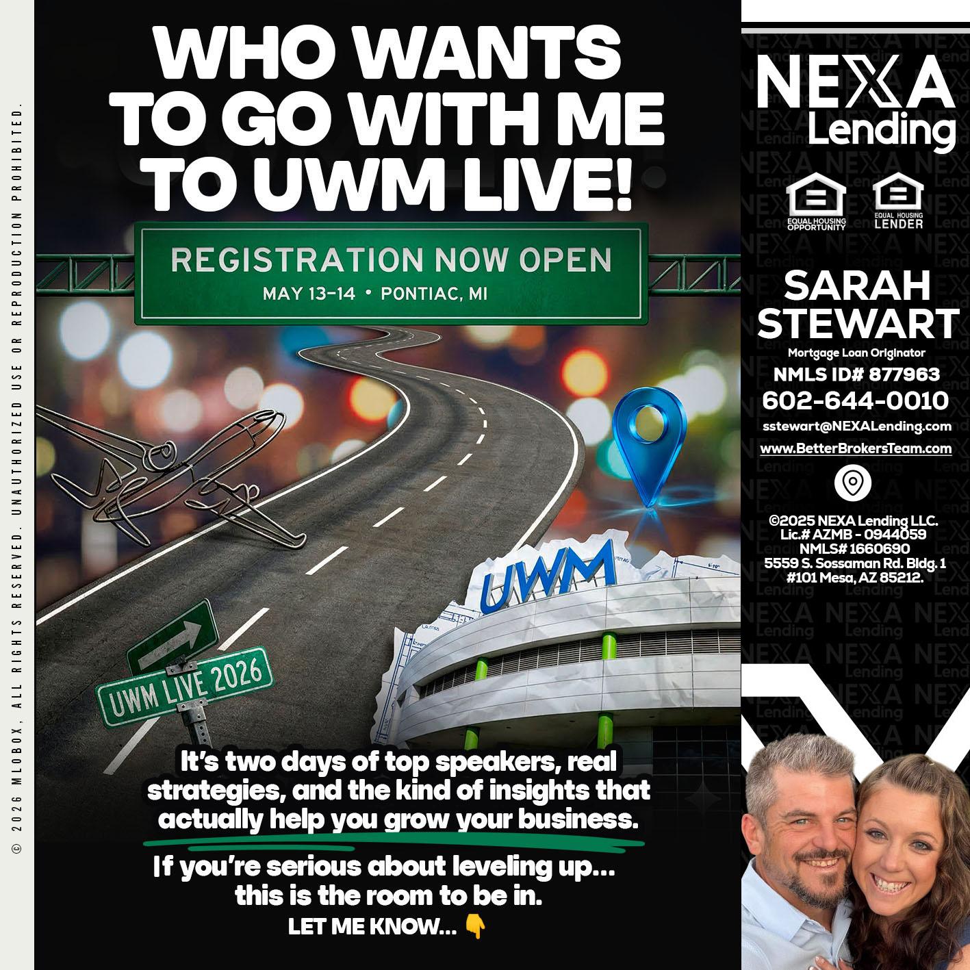 WHO WANTS - Sarah Stewart -Mortgage Loan Originator