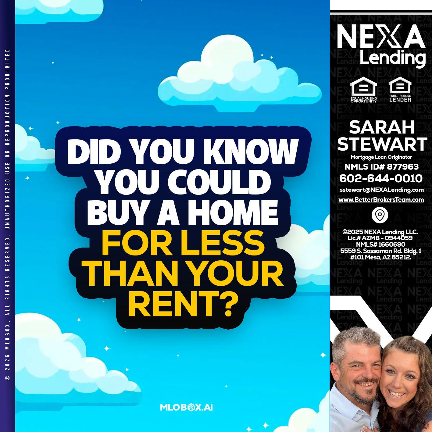 DID YOU KNOW - Sarah Stewart -Mortgage Loan Originator