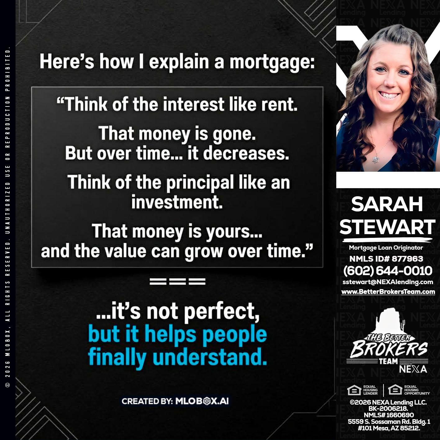 HERES NOW - Sarah Stewart -Mortgage Loan Originator