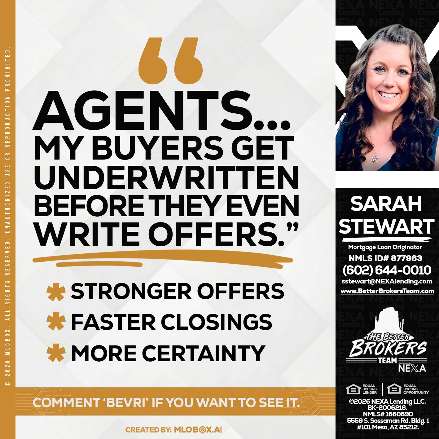 agents - Sarah Stewart -Mortgage Loan Originator