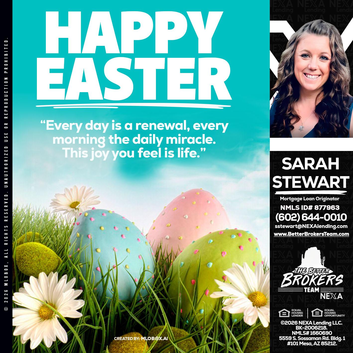happy easter - Sarah Stewart -Mortgage Loan Originator