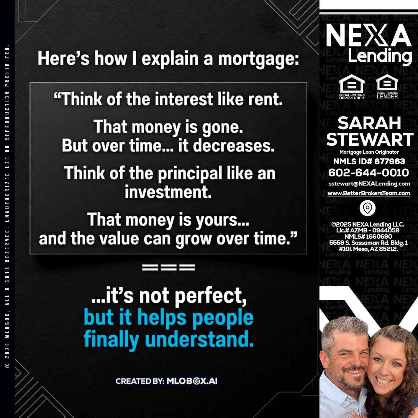 HERES NOW - Sarah Stewart -Mortgage Loan Originator