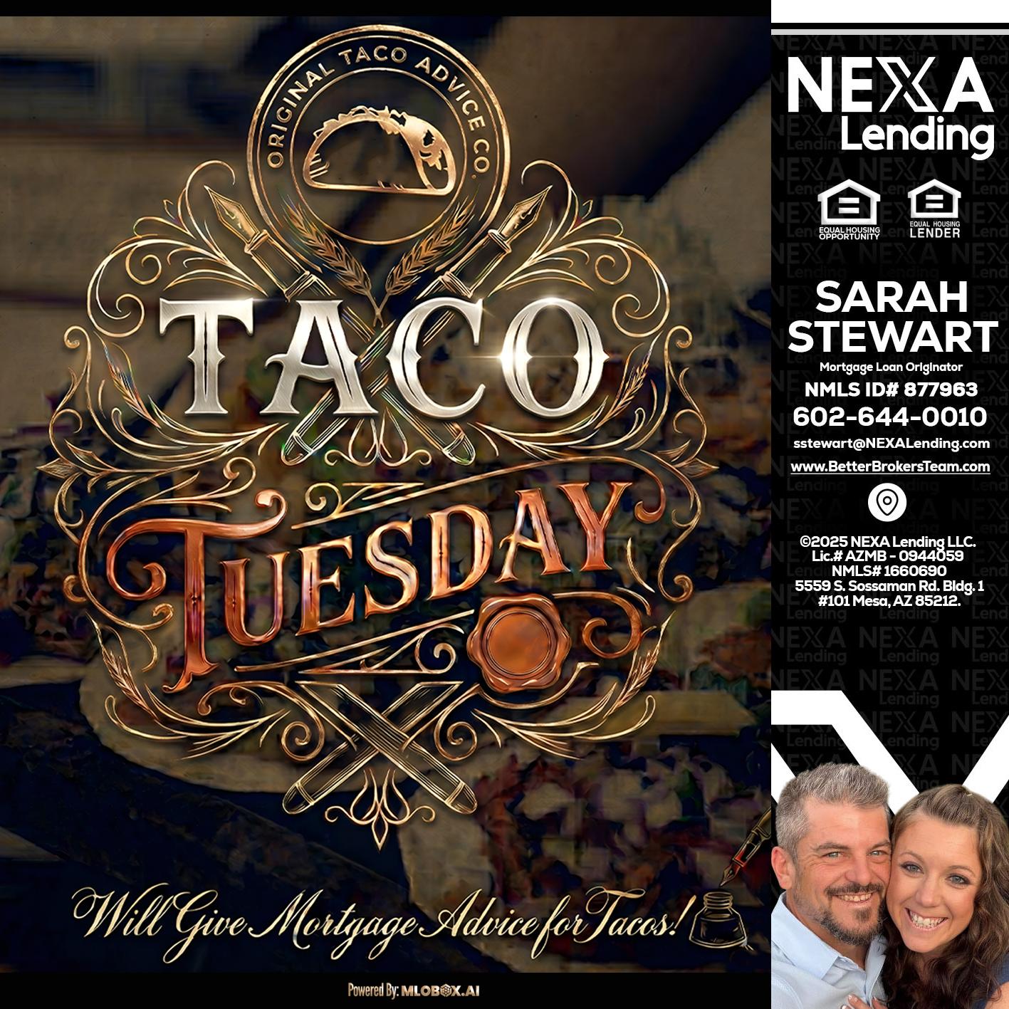 Taco Tuesday - Sarah Stewart -Mortgage Loan Originator
