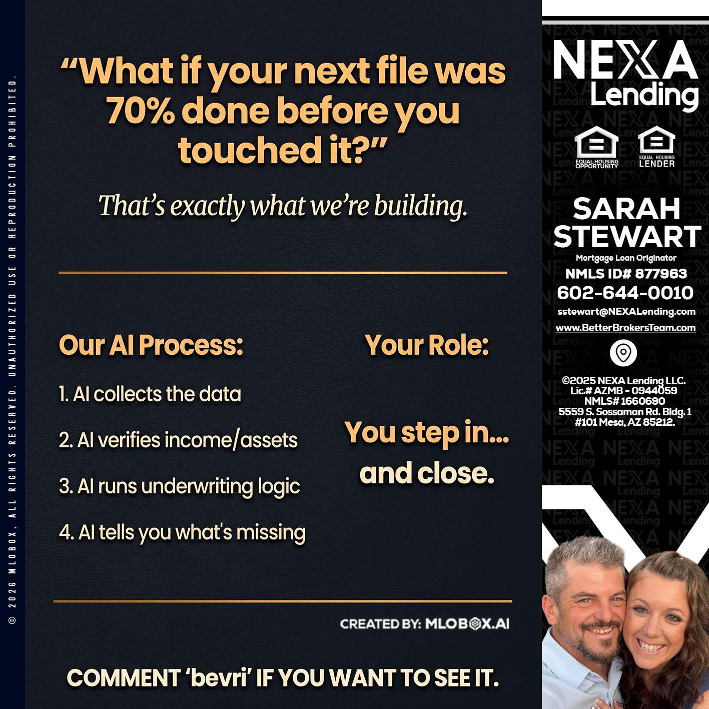 WHAT IF YOUR - Sarah Stewart -Mortgage Loan Originator