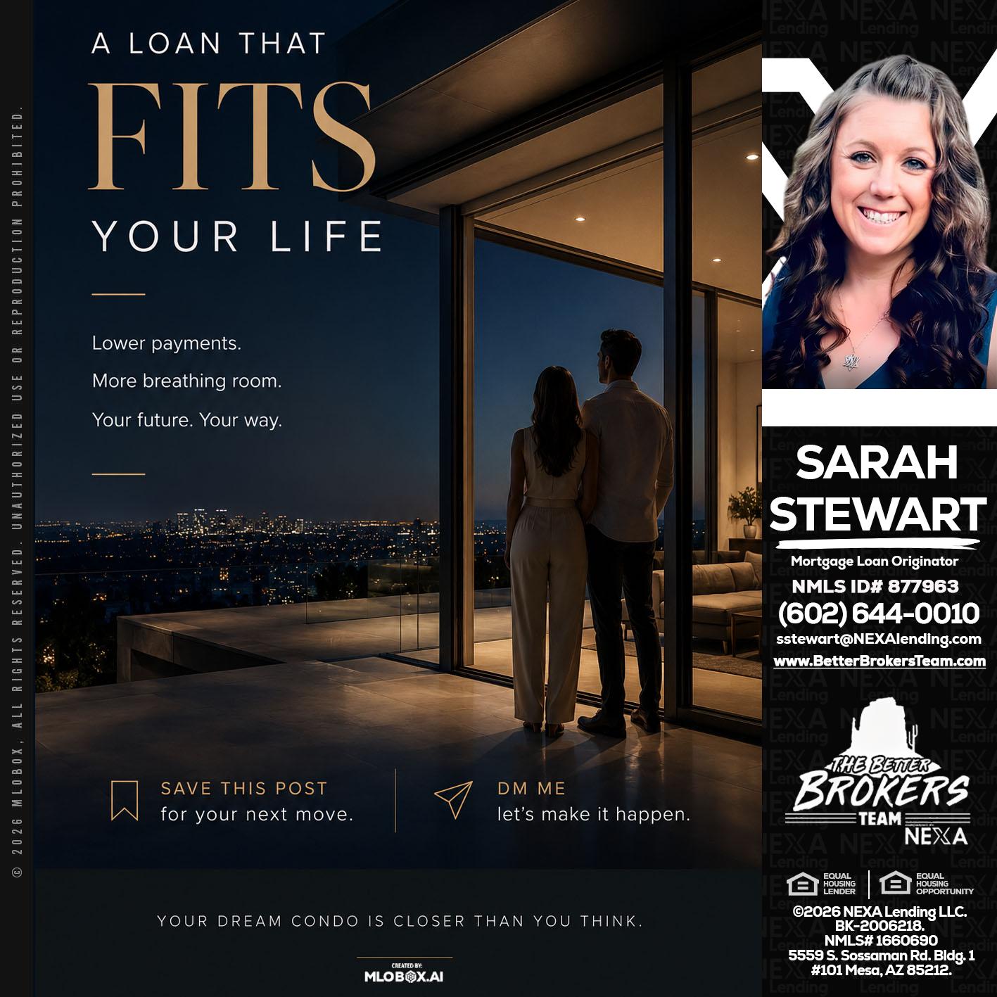 LOANS THAT FIT - Sarah Stewart -Mortgage Loan Originator