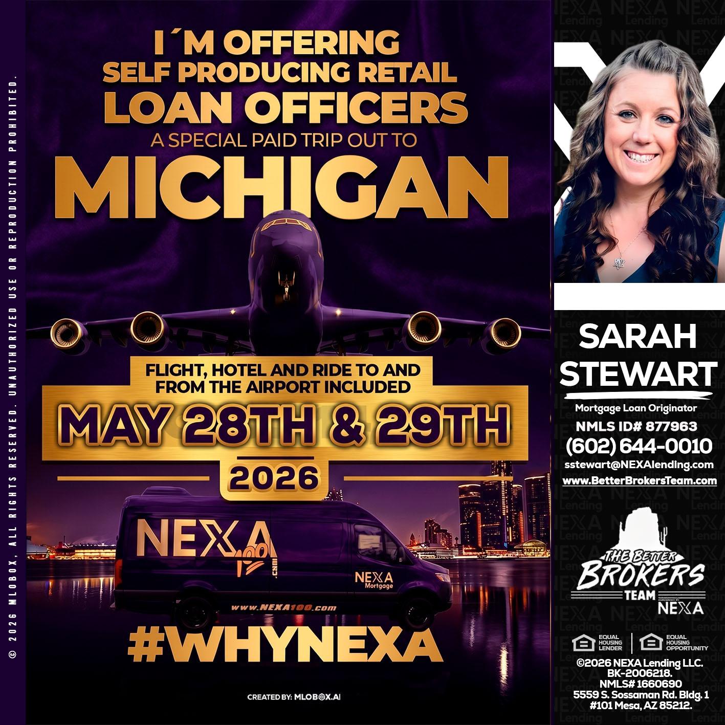MICHIGAN - Sarah Stewart -Mortgage Loan Originator