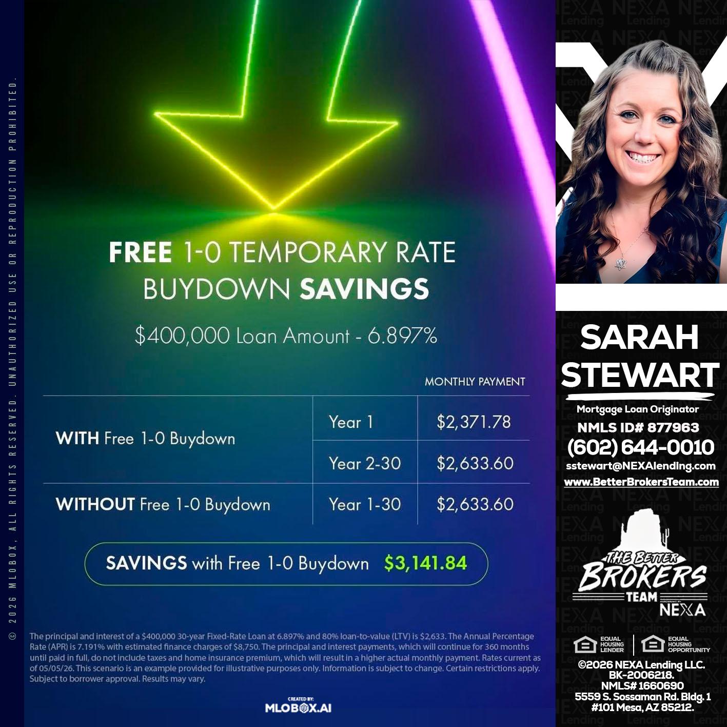 BUYDOWN - Sarah Stewart -Mortgage Loan Originator