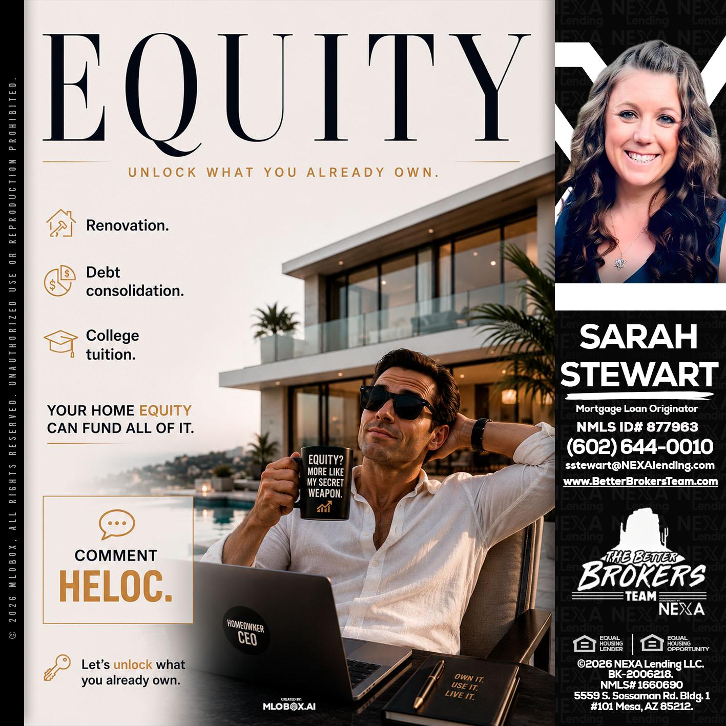 EQUITY - Sarah Stewart -Mortgage Loan Originator