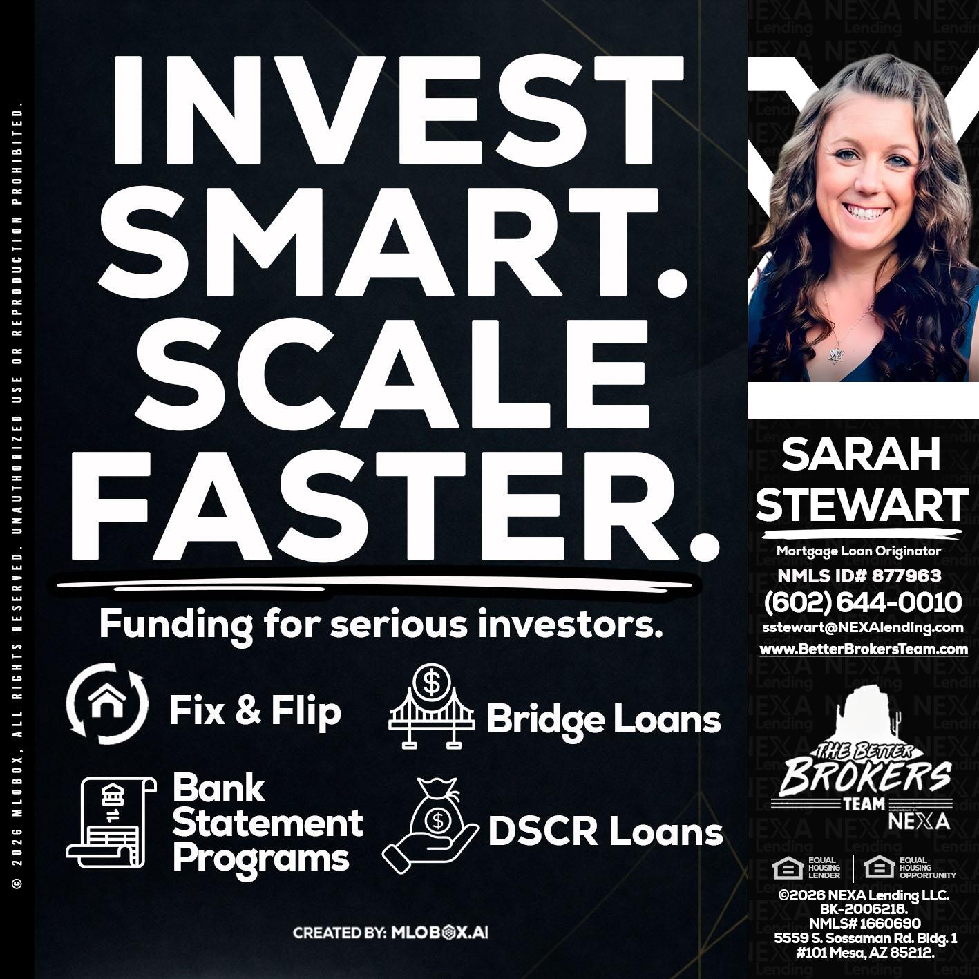 INVEST SMART - Sarah Stewart -Mortgage Loan Originator