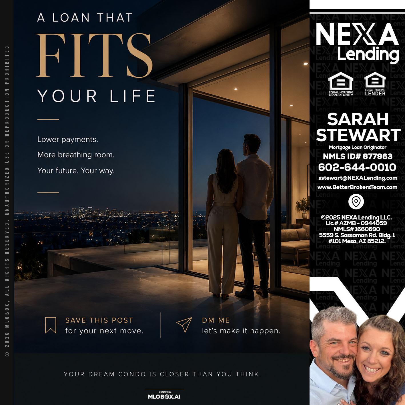 LOANS THAT FIT - Sarah Stewart -Mortgage Loan Originator