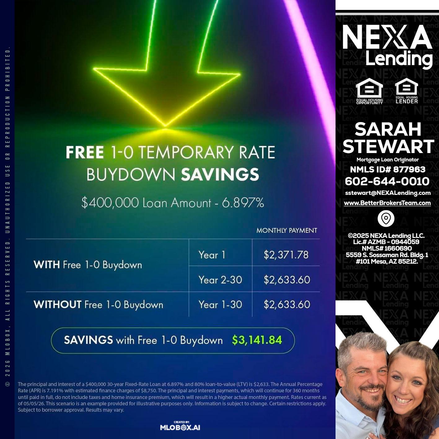 BUYDOWN - Sarah Stewart -Mortgage Loan Originator