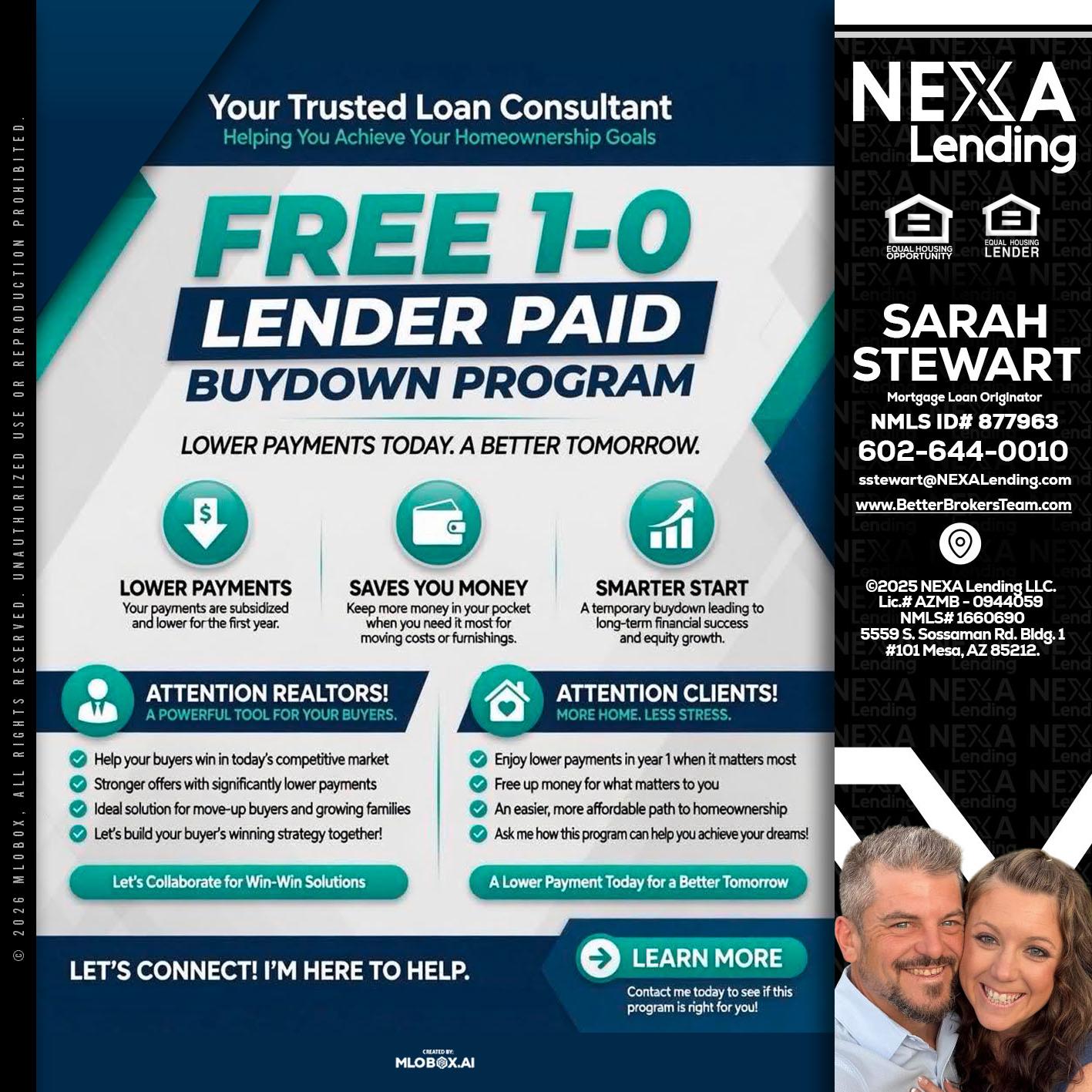 FREE 1-0 - Sarah Stewart -Mortgage Loan Originator