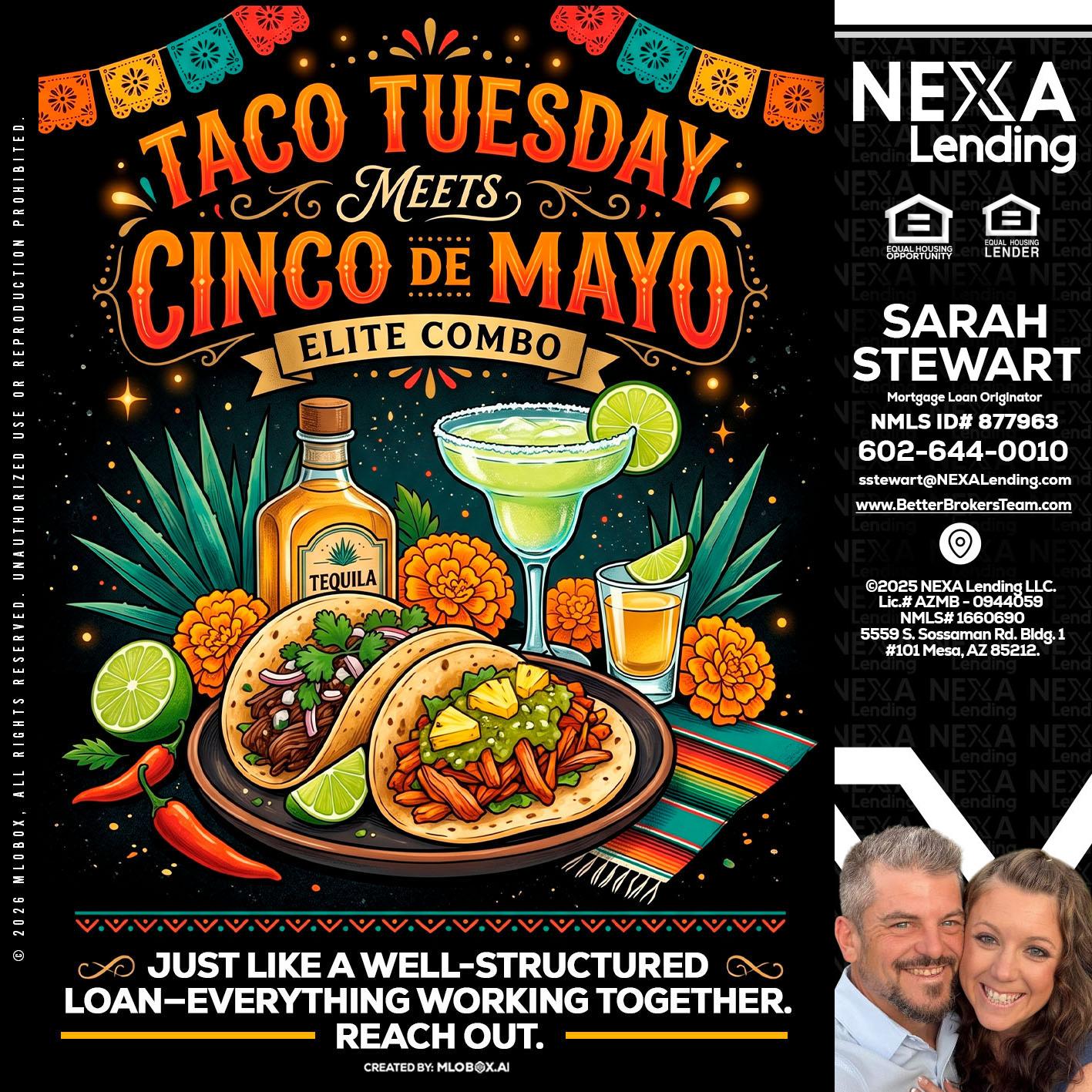 TACO TUESDAY - Sarah Stewart -Mortgage Loan Originator