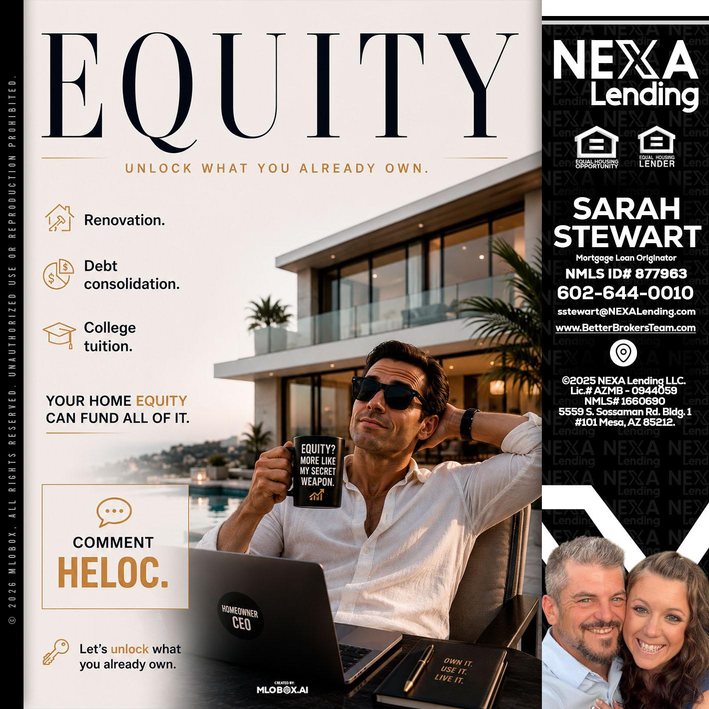 EQUITY - Sarah Stewart -Mortgage Loan Originator