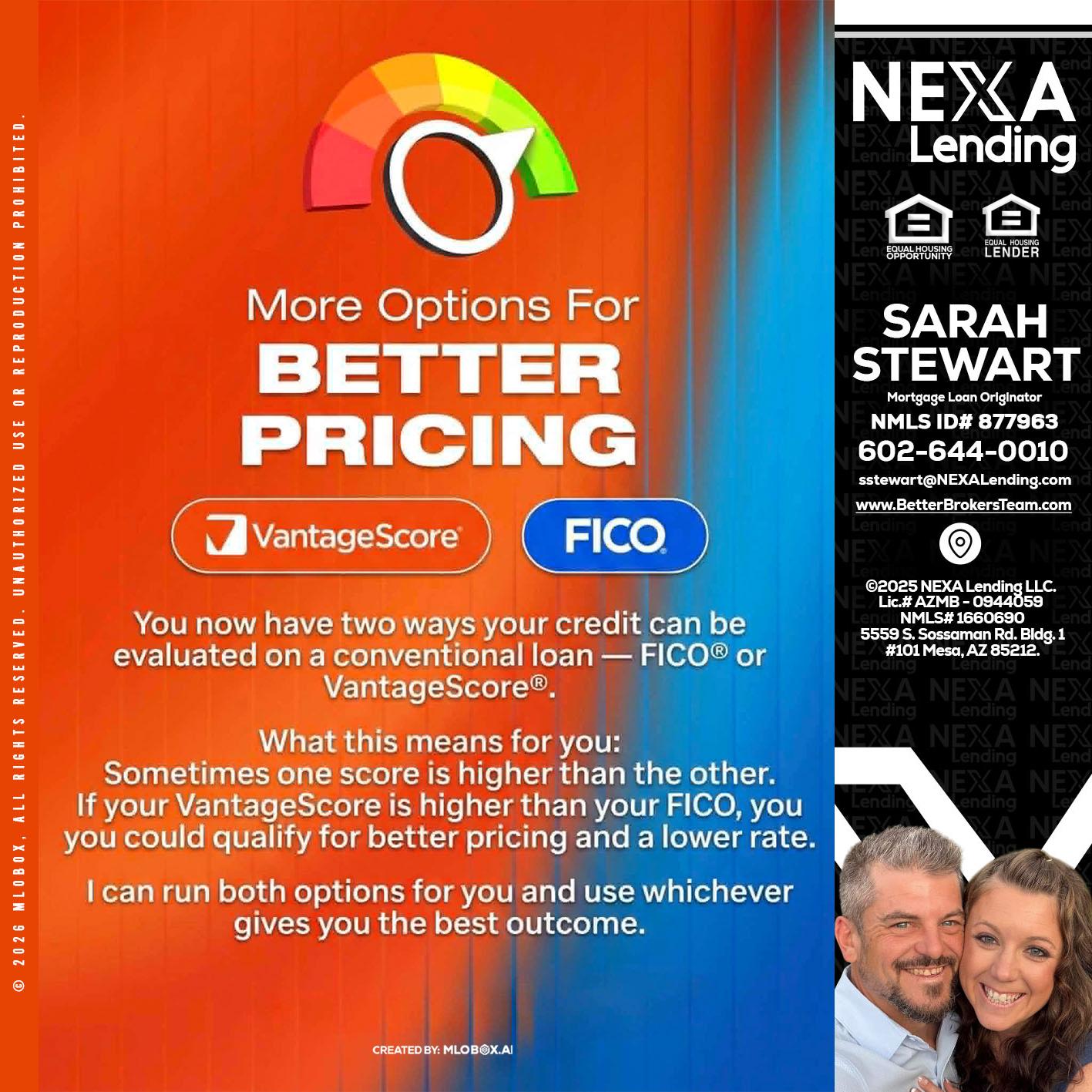 BETTER PRICING - Sarah Stewart -Mortgage Loan Originator