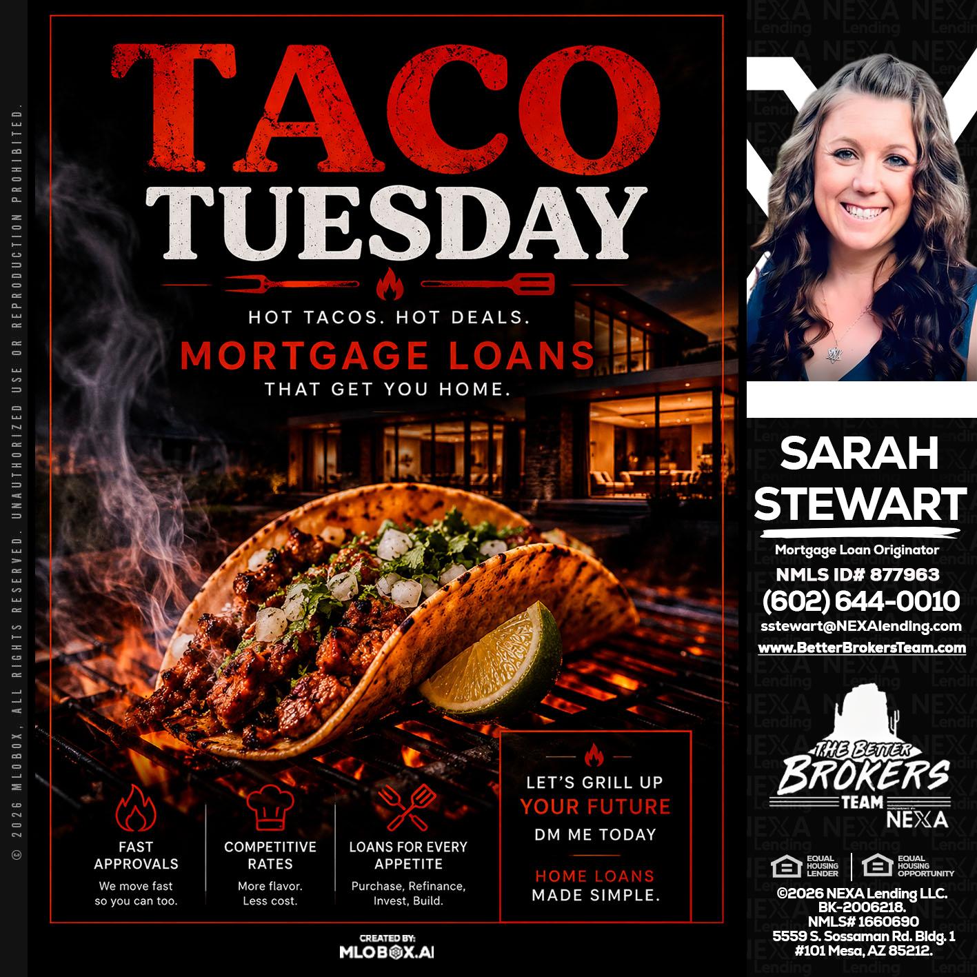 TACO TUESDAY - Sarah Stewart -Mortgage Loan Originator